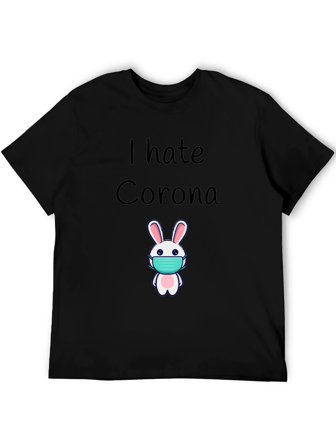 I Hate Corona Bunny Mask T-Shirt