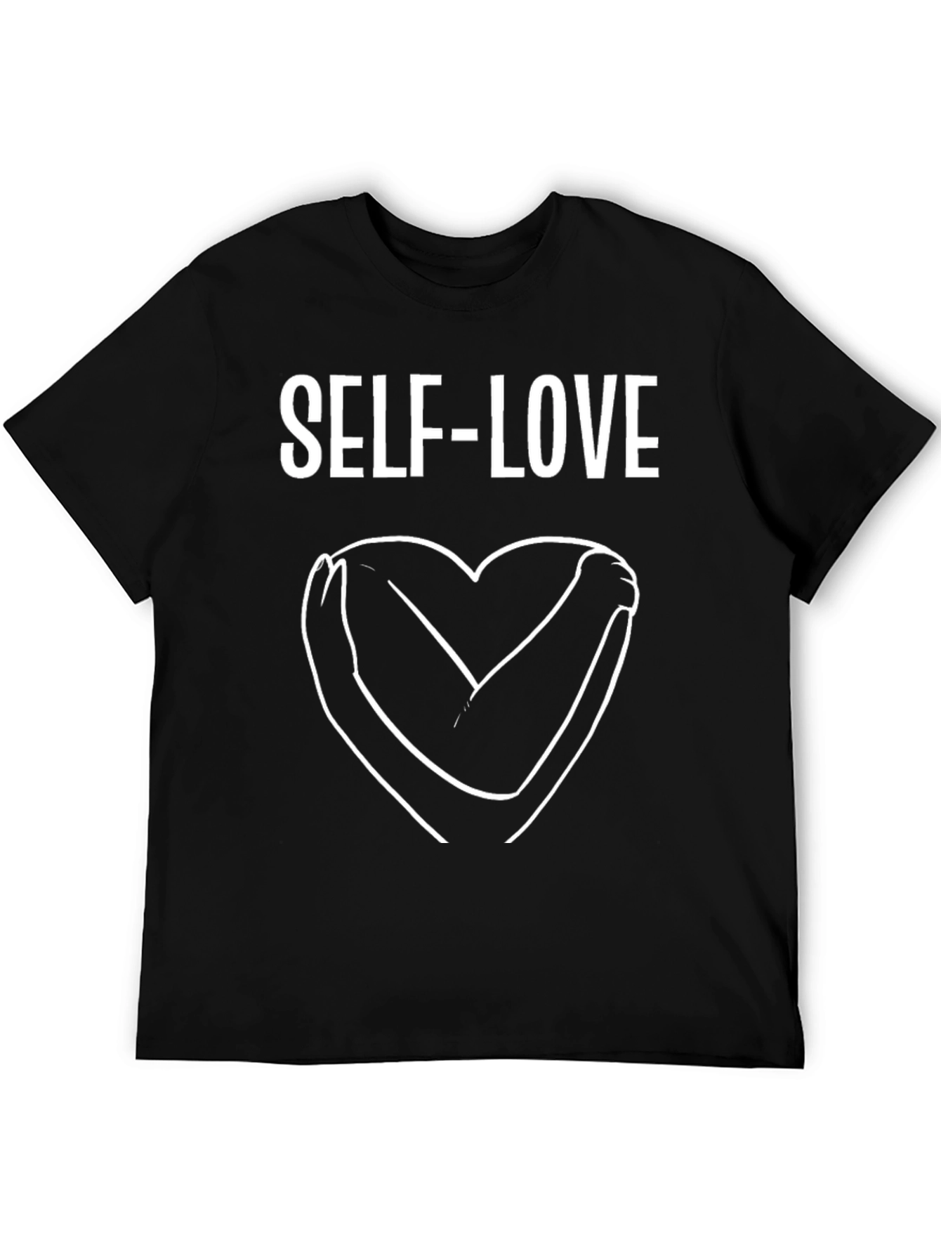 Self-Love Heart Graphic Tee - Black