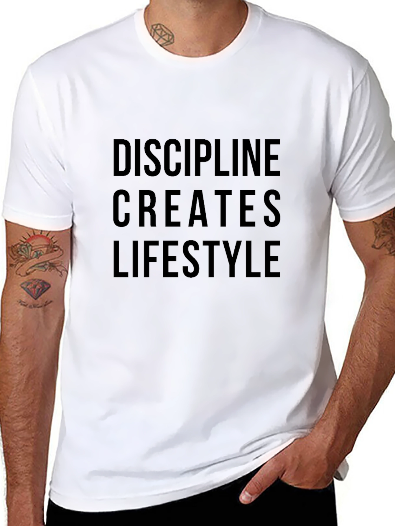Discipline Creates Lifestyle Graphic Tee - Motivational Shirt