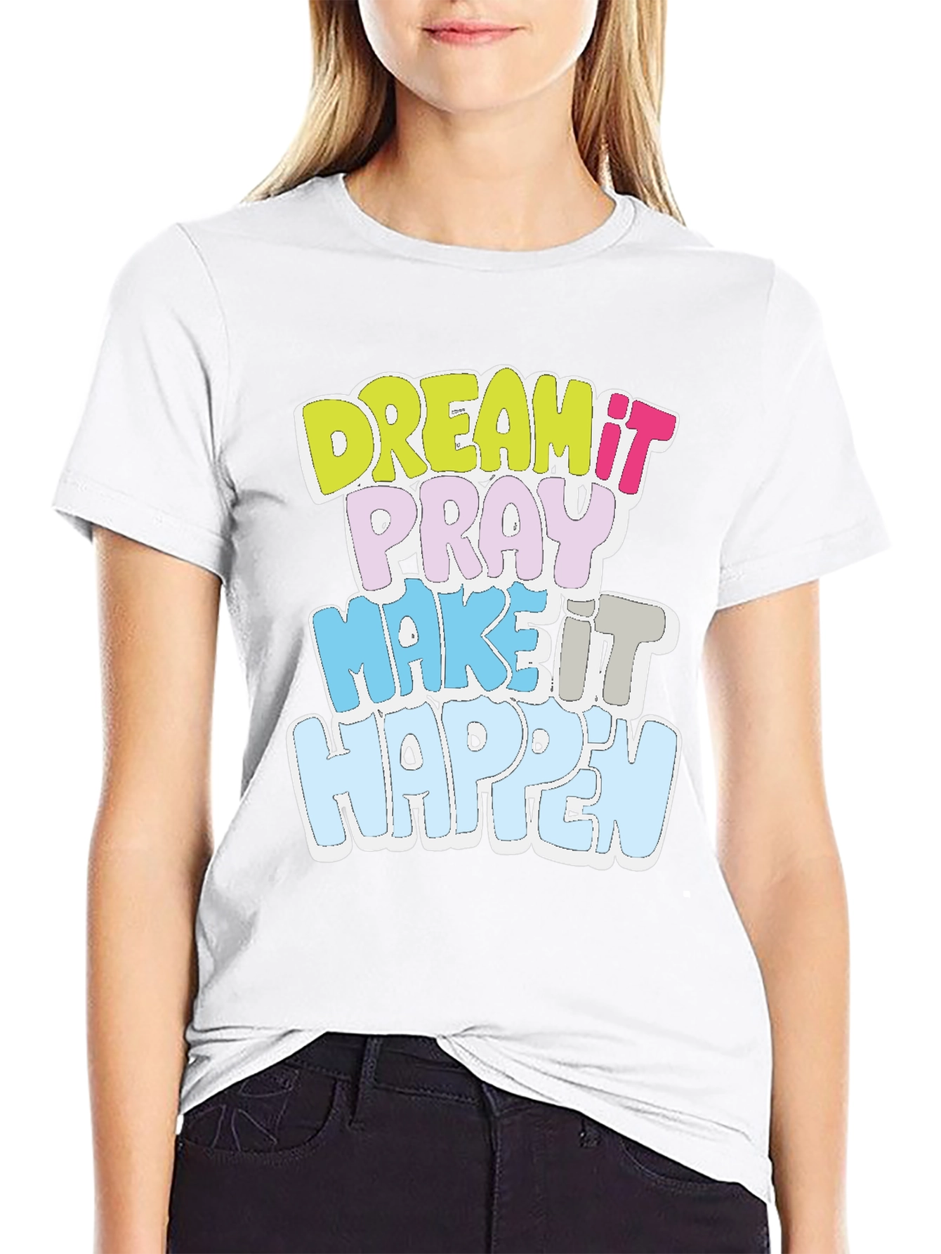 Dream It T-Shirt Motivational Black Cotton Tee