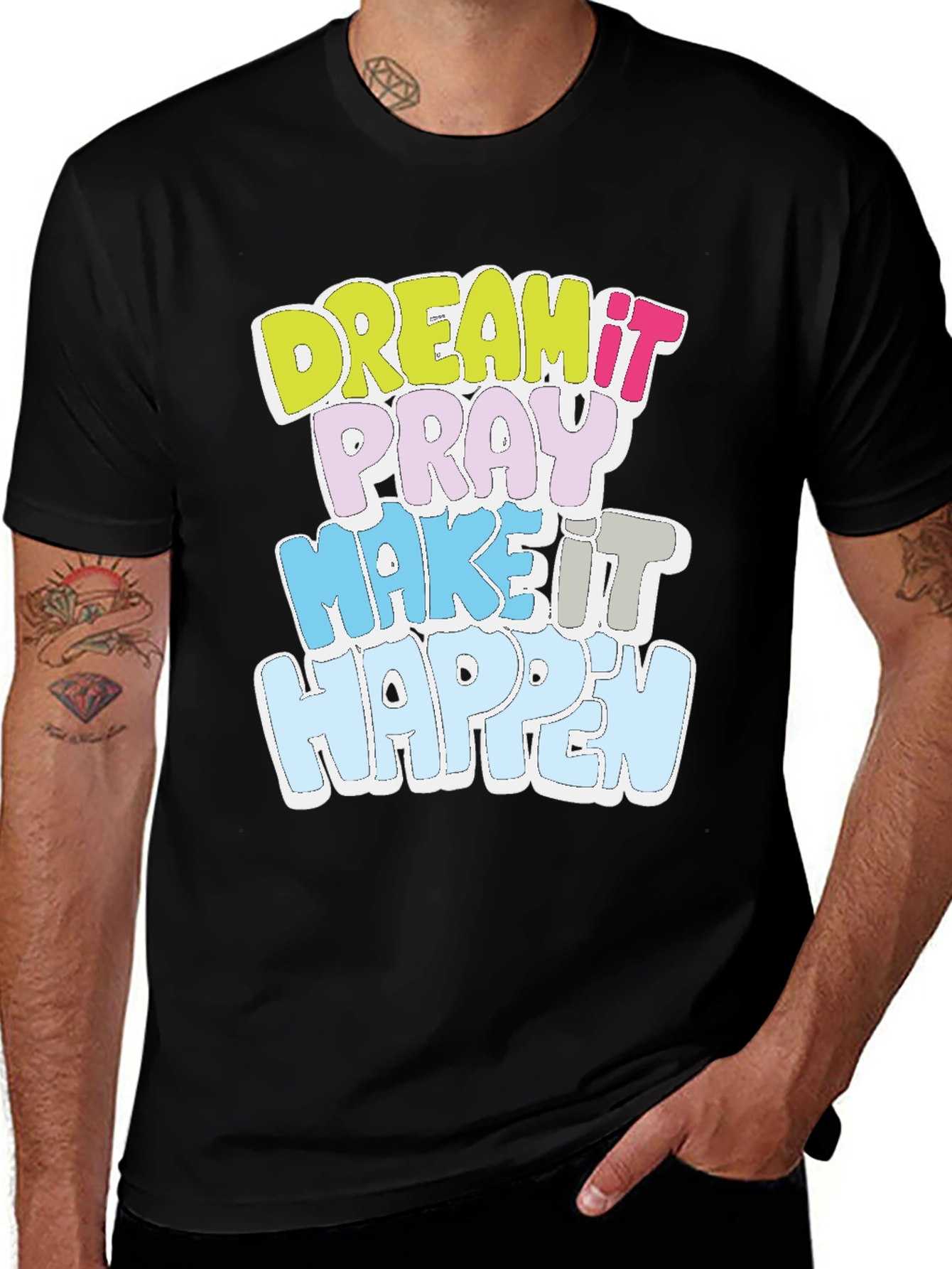 Dream It T-Shirt Motivational Black Cotton Tee