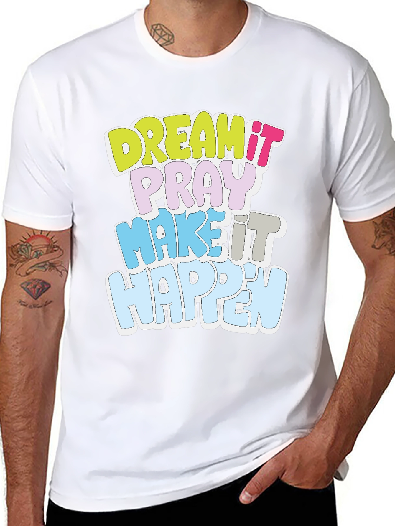 Dream It T-Shirt Motivational Black Cotton Tee