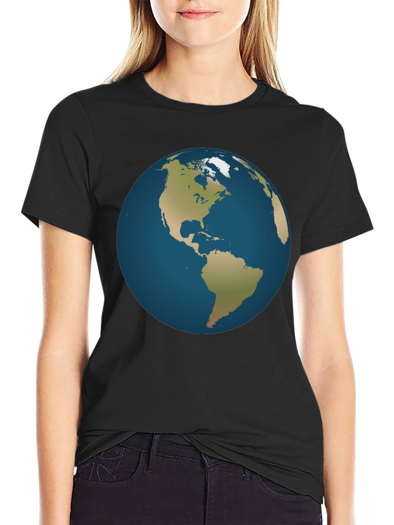 Earth Graphic Black T-Shirt