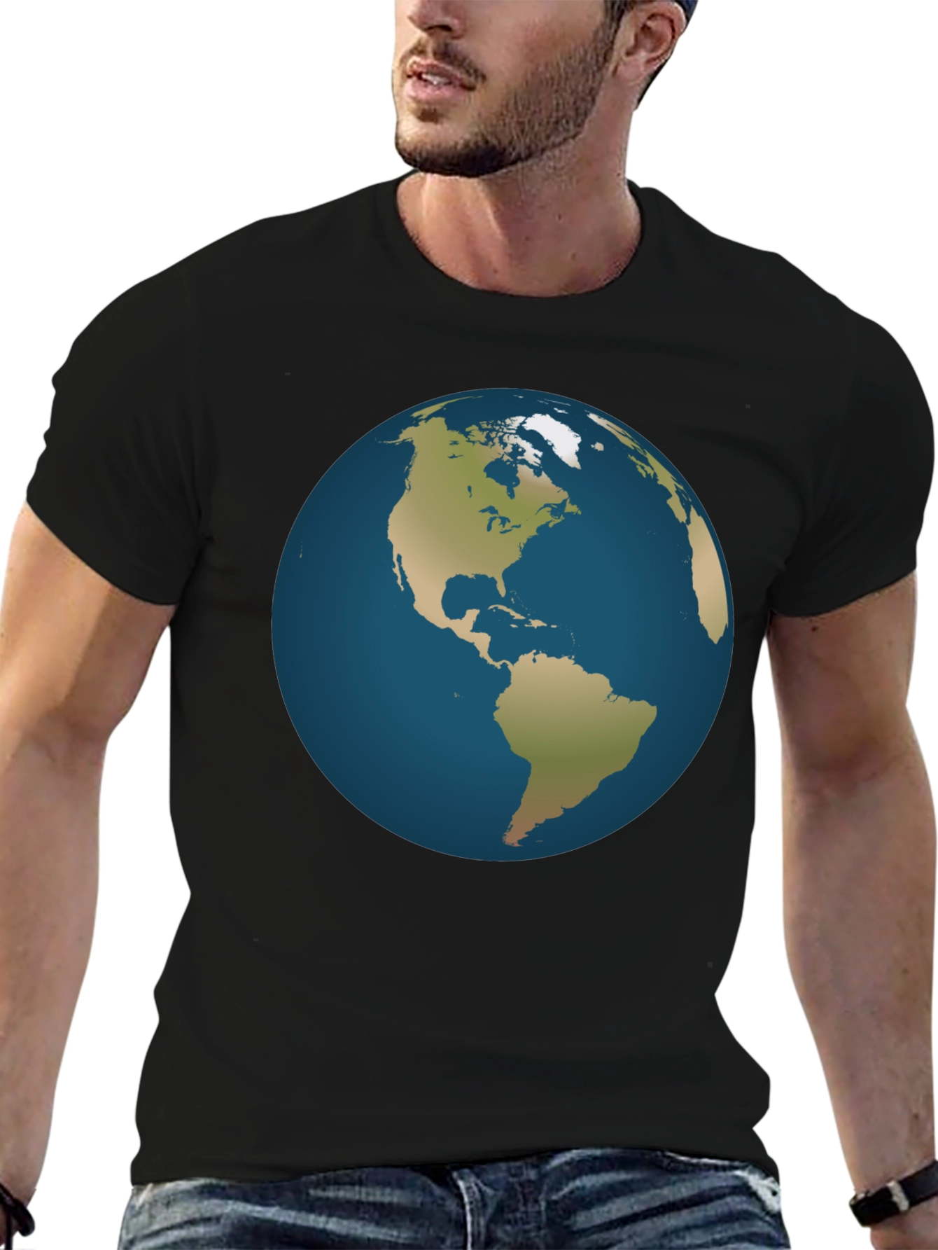 Earth Graphic Black T-Shirt