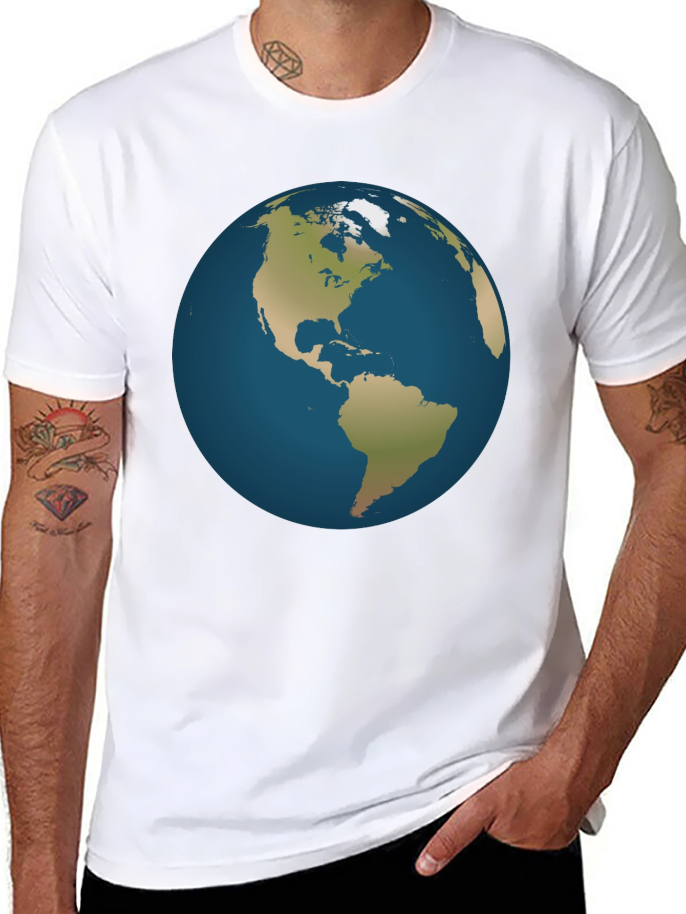 Earth Graphic Black T-Shirt