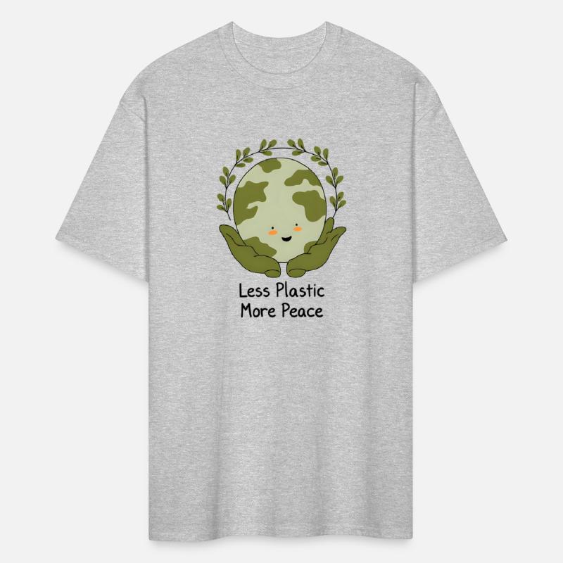 Less Plastic More Peace - Cute Earth Design