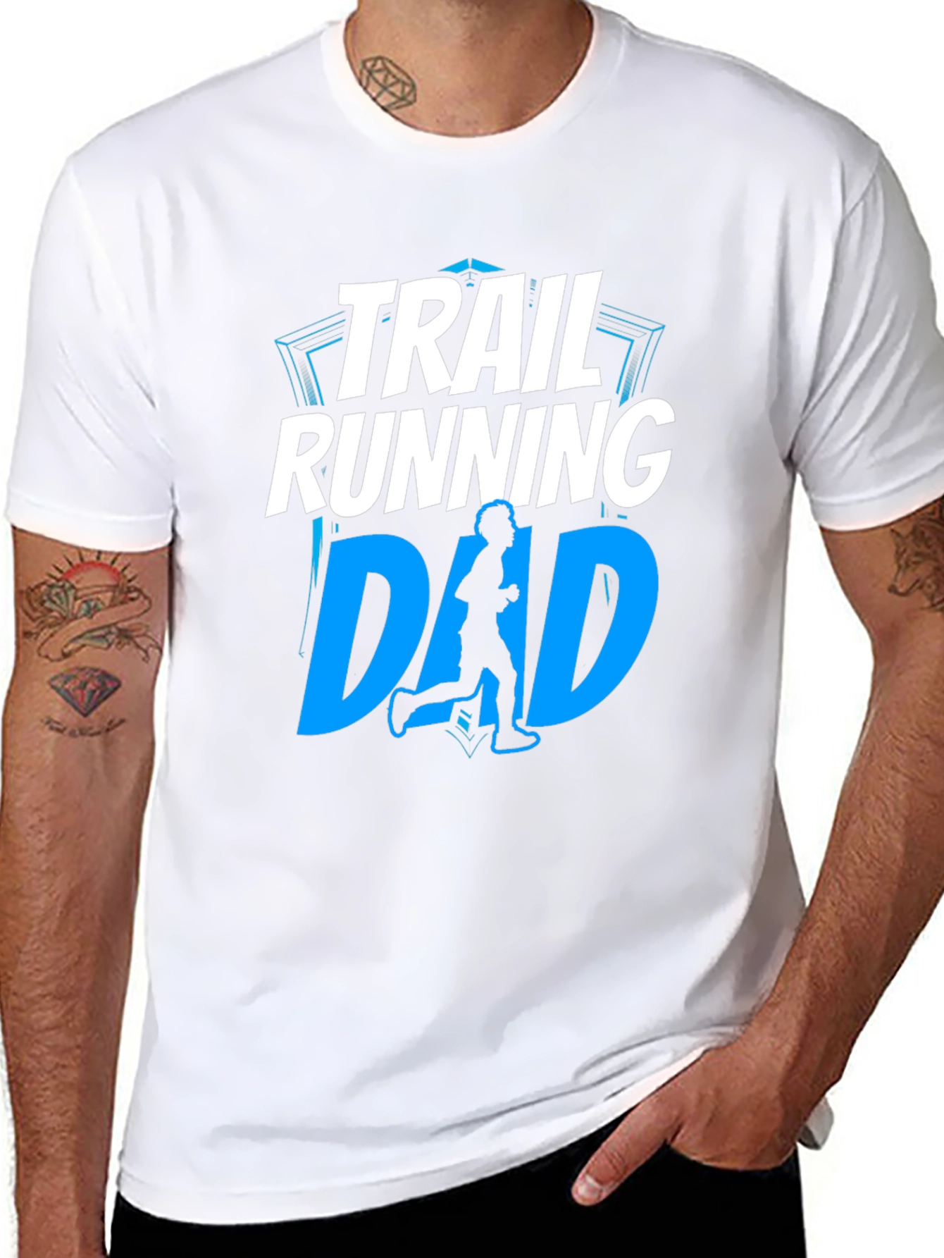 Trail Running Dad Graphic Tee - Black