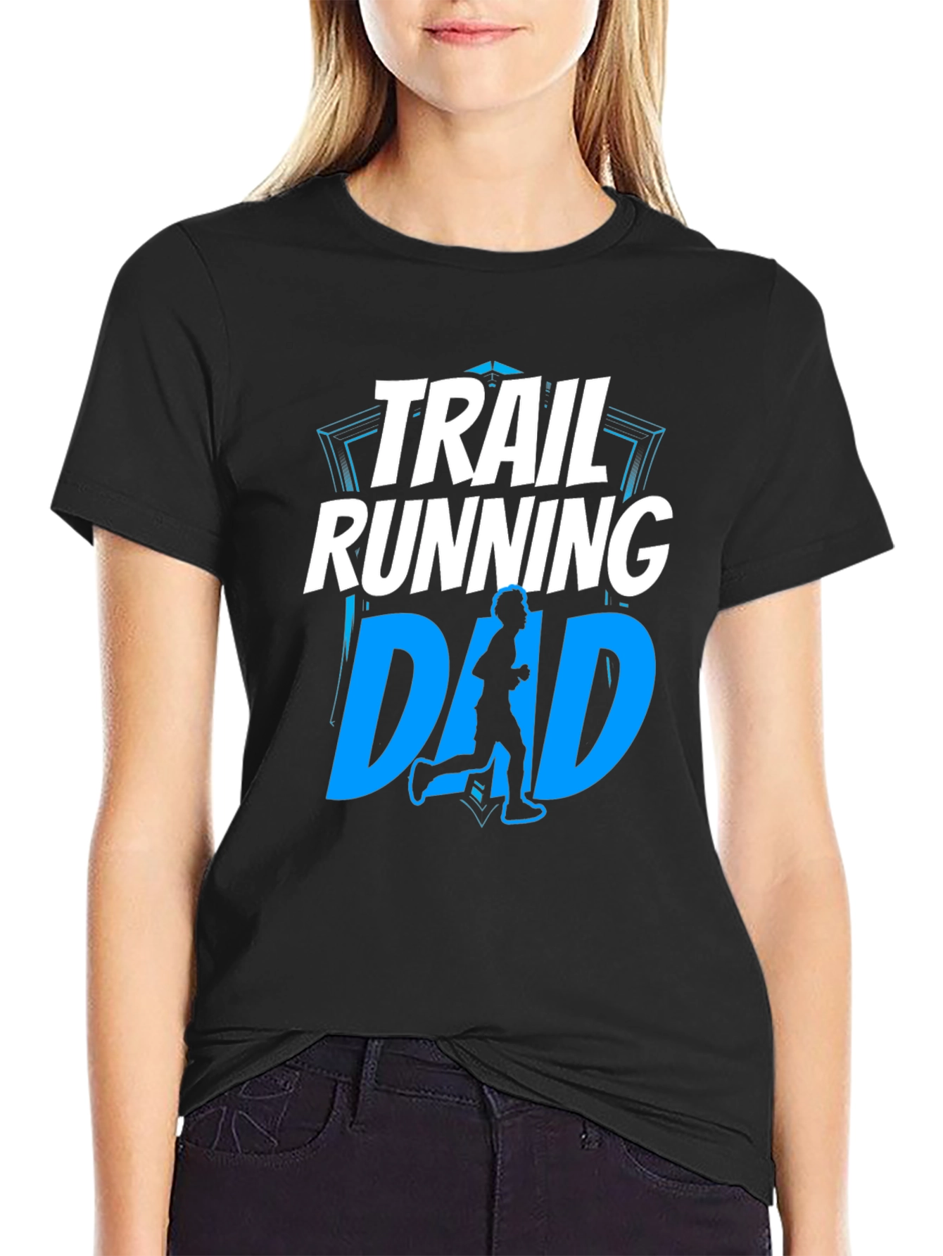 Trail Running Dad Graphic Tee - Black
