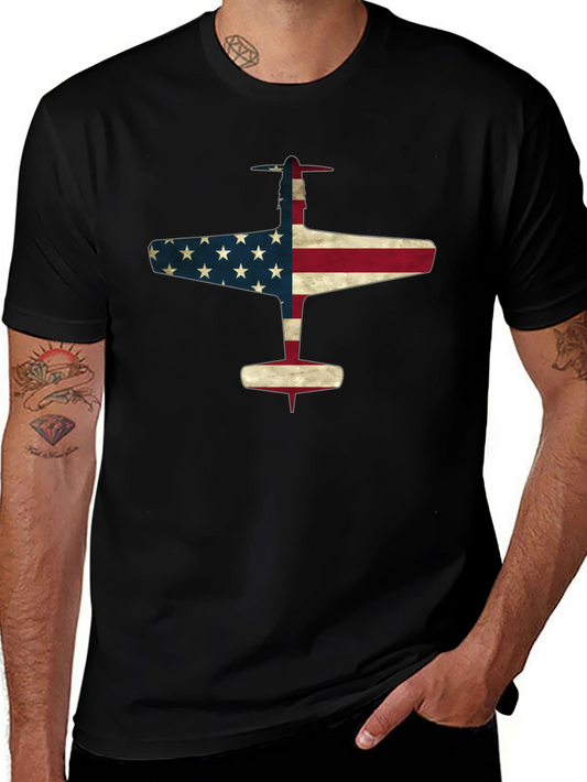 American Flag Airplane T-Shirt