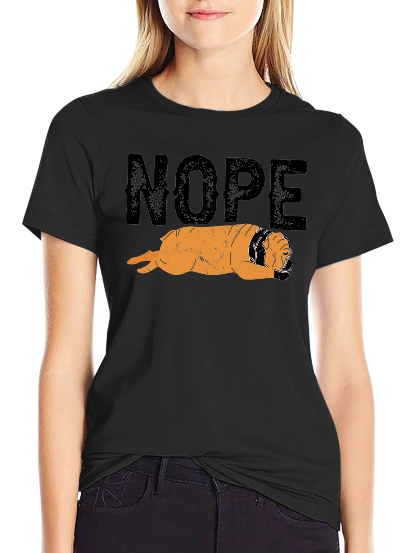 Nope Shar Pei Graphic T-Shirt