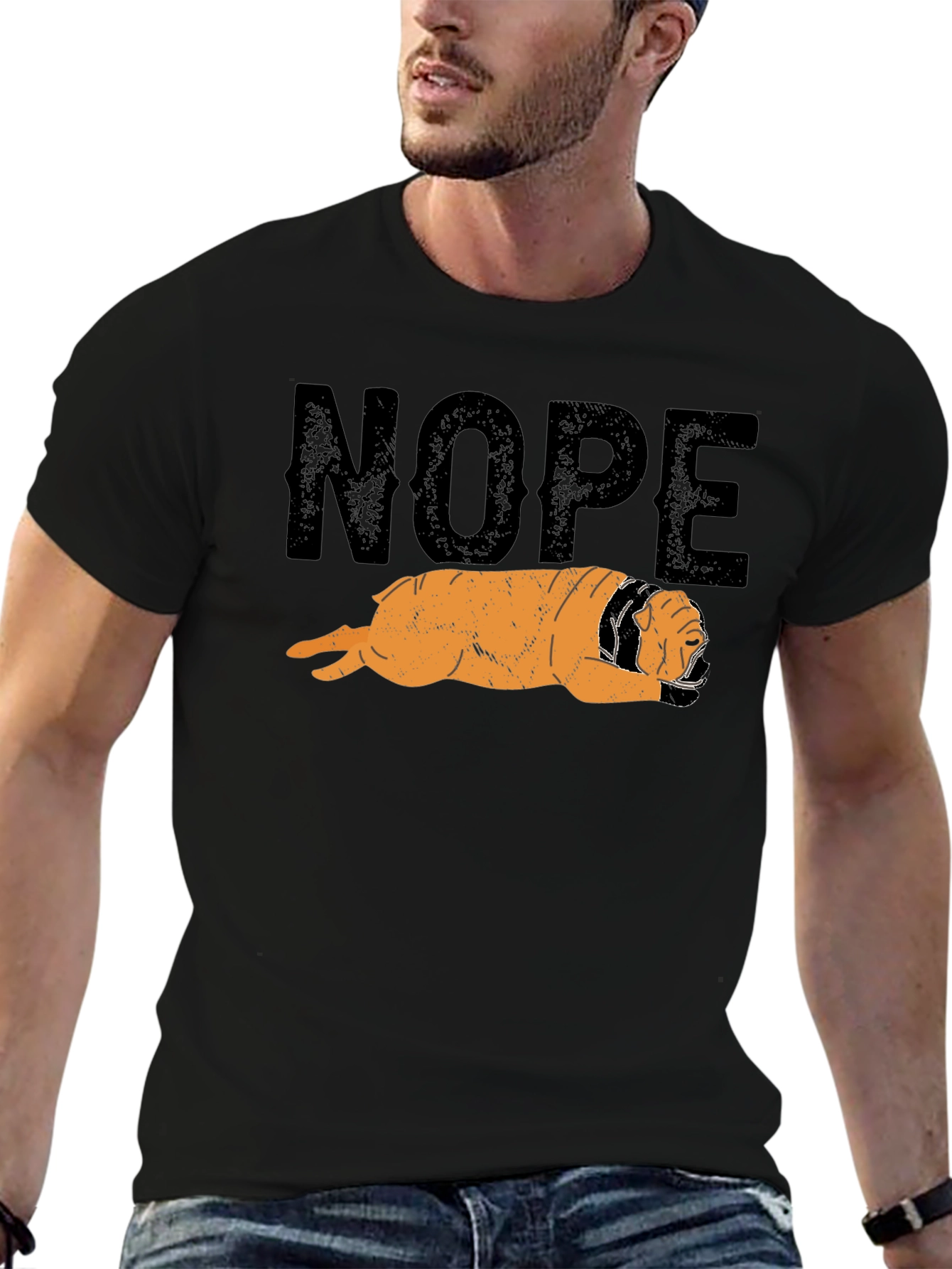 Nope Shar Pei Graphic T-Shirt