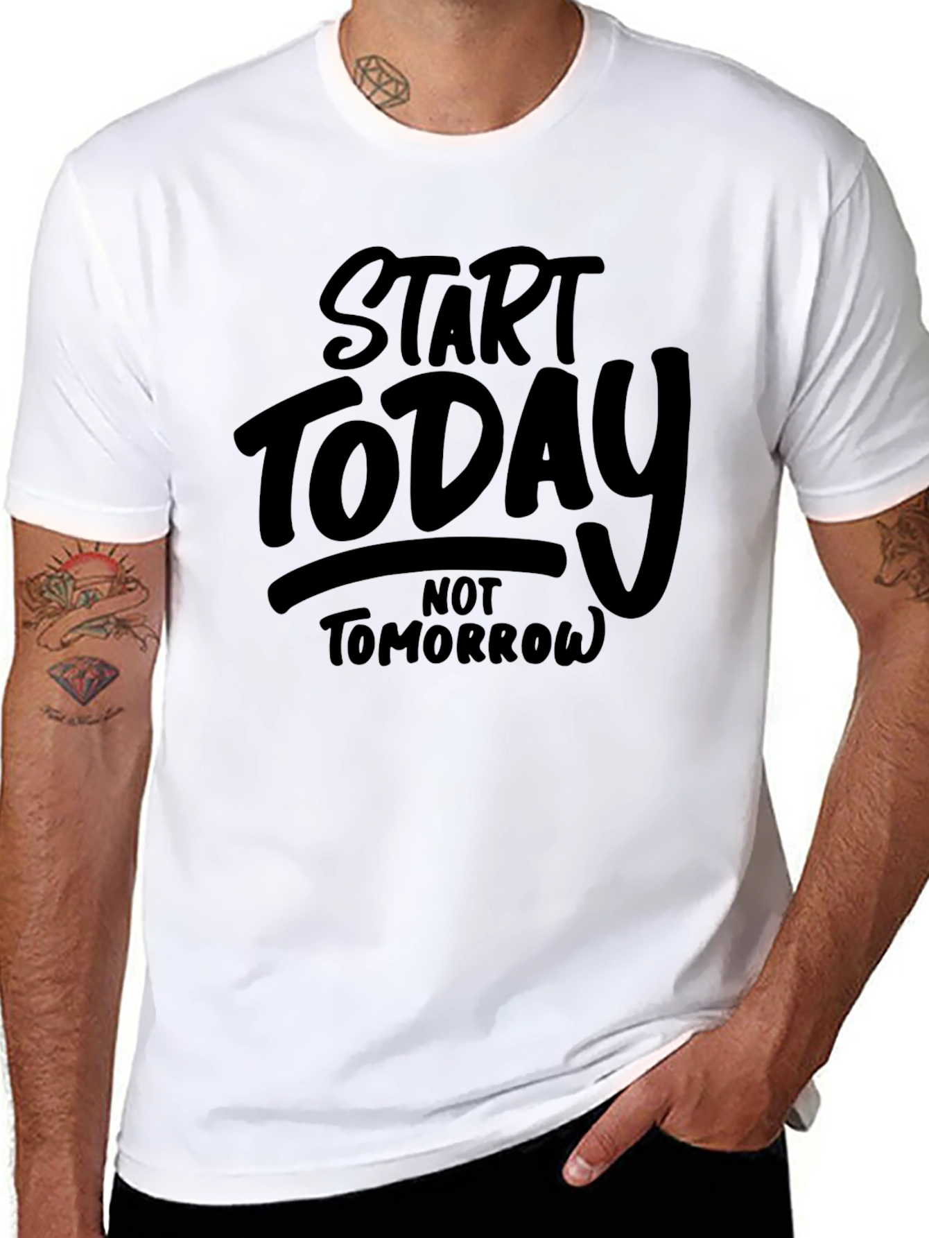 Start Today Black Graphic Tee