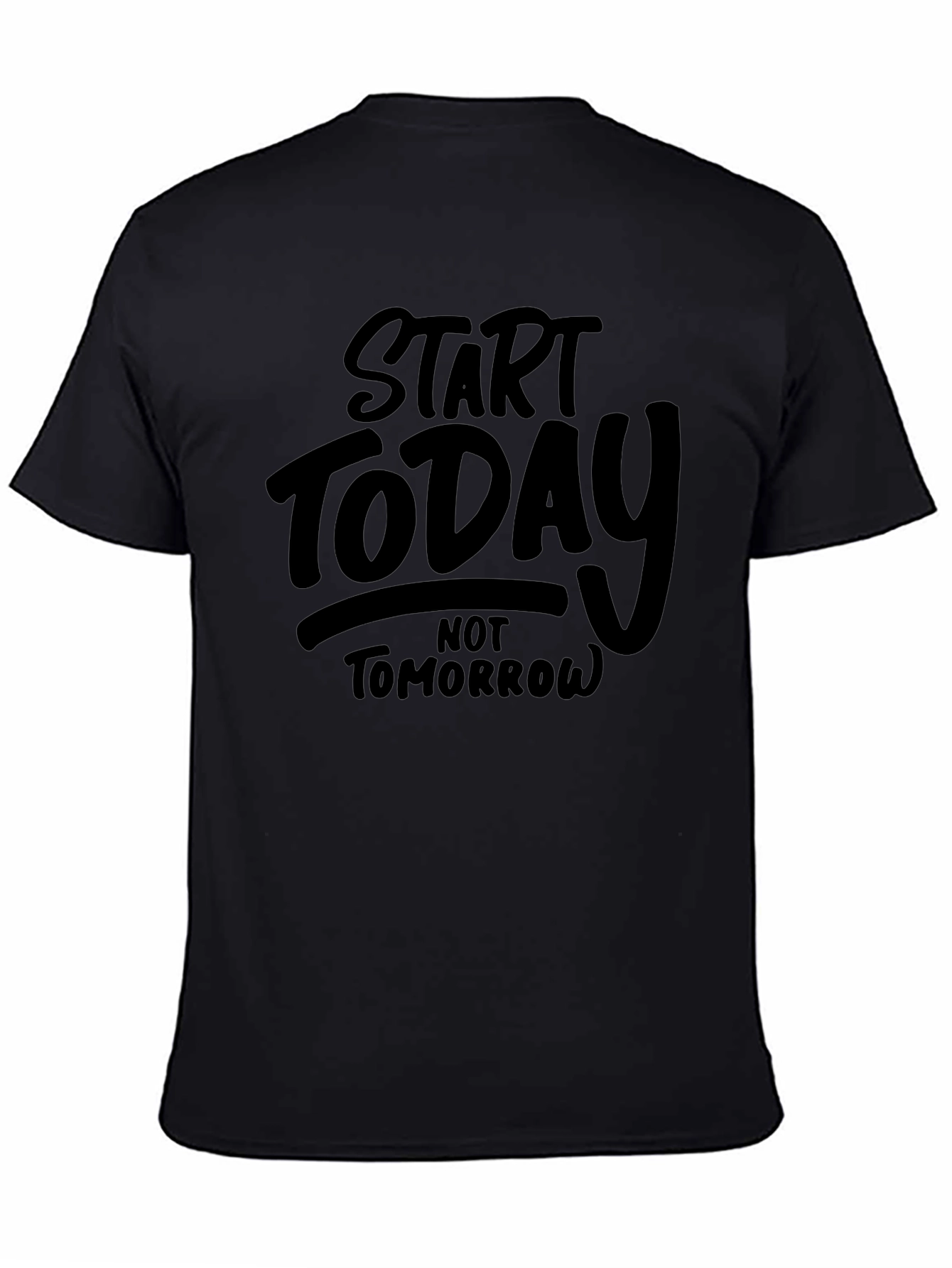 Start Today Black Graphic Tee
