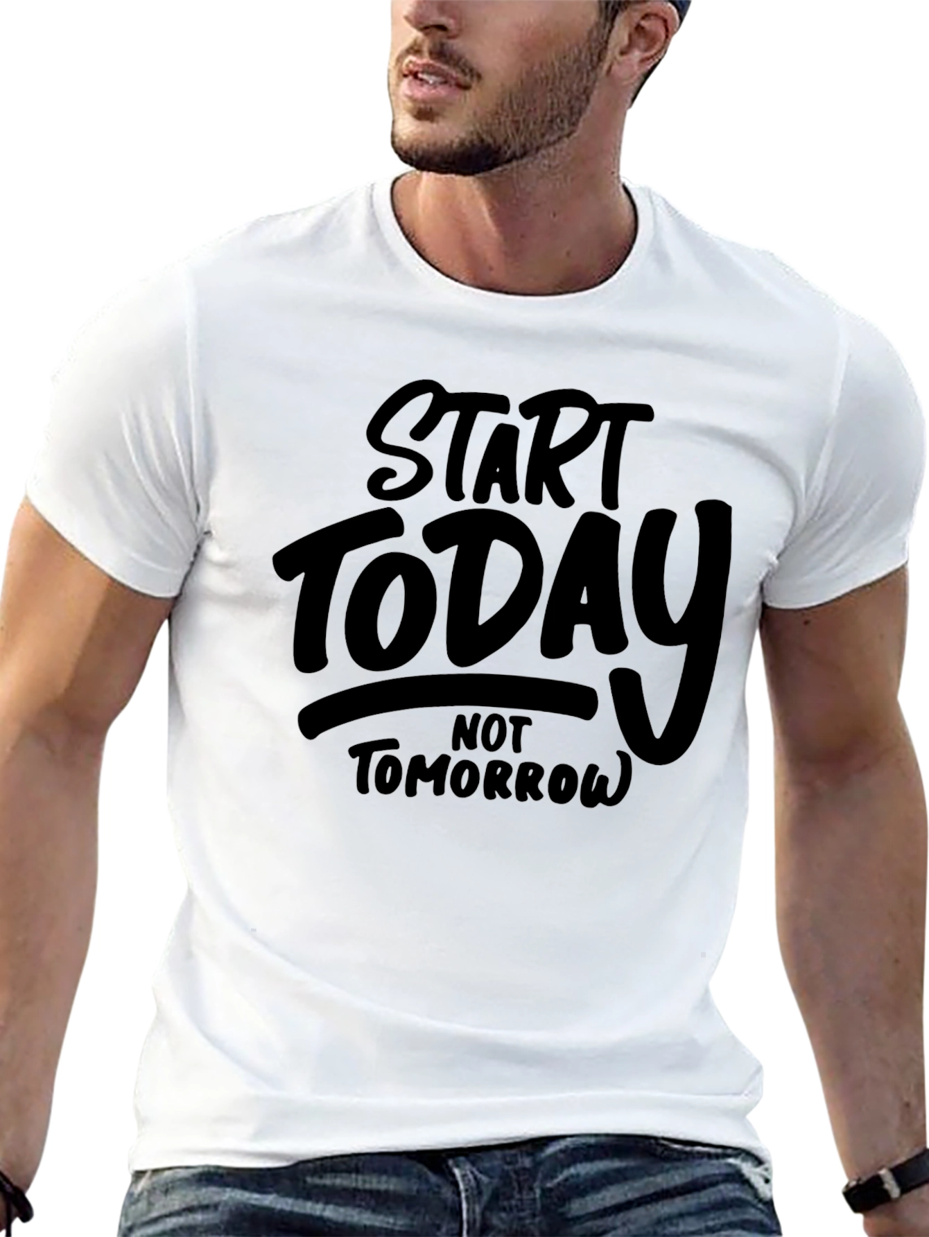 Start Today Black Graphic Tee