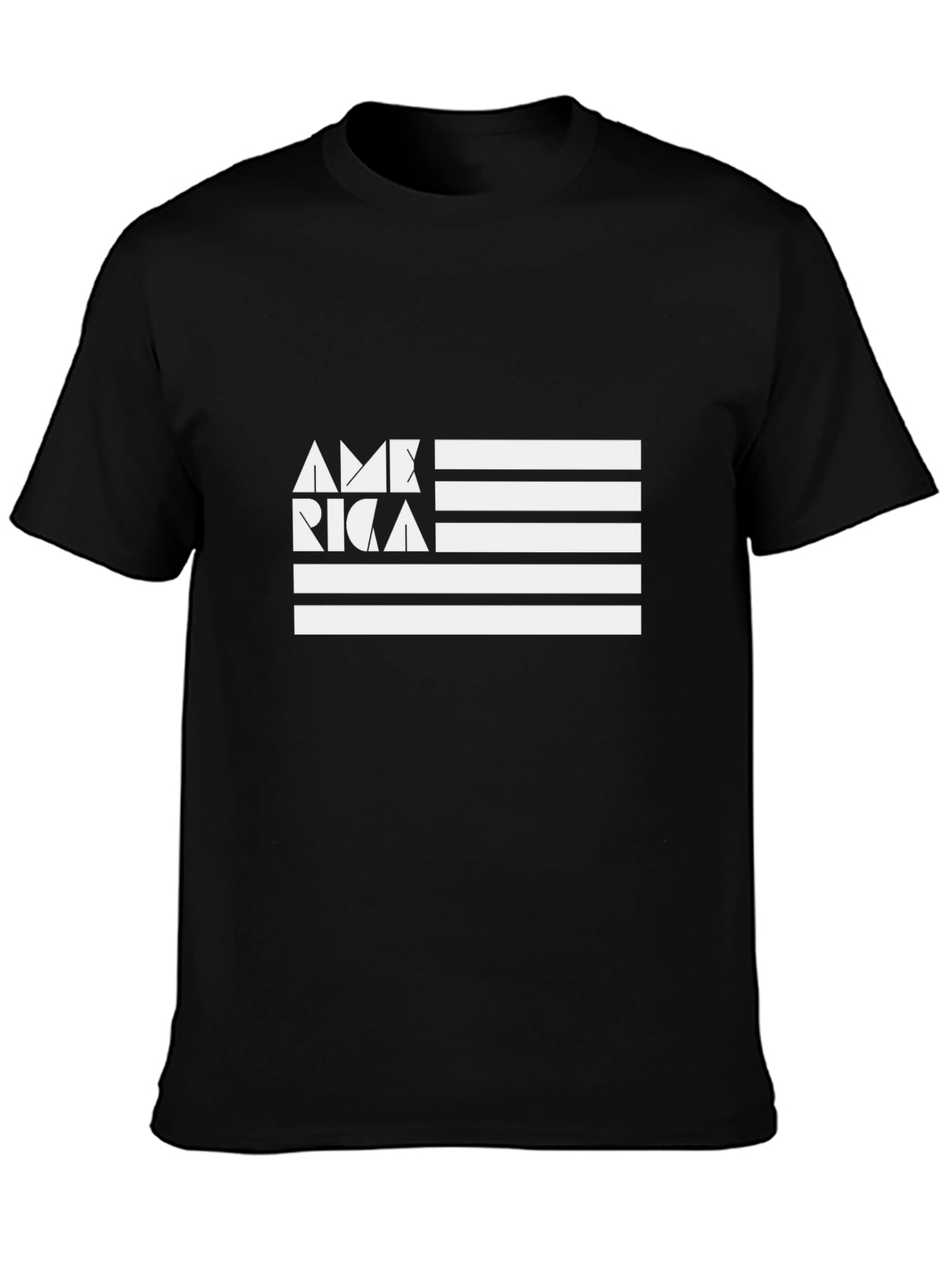 USA Flag Graphic Tee - Black