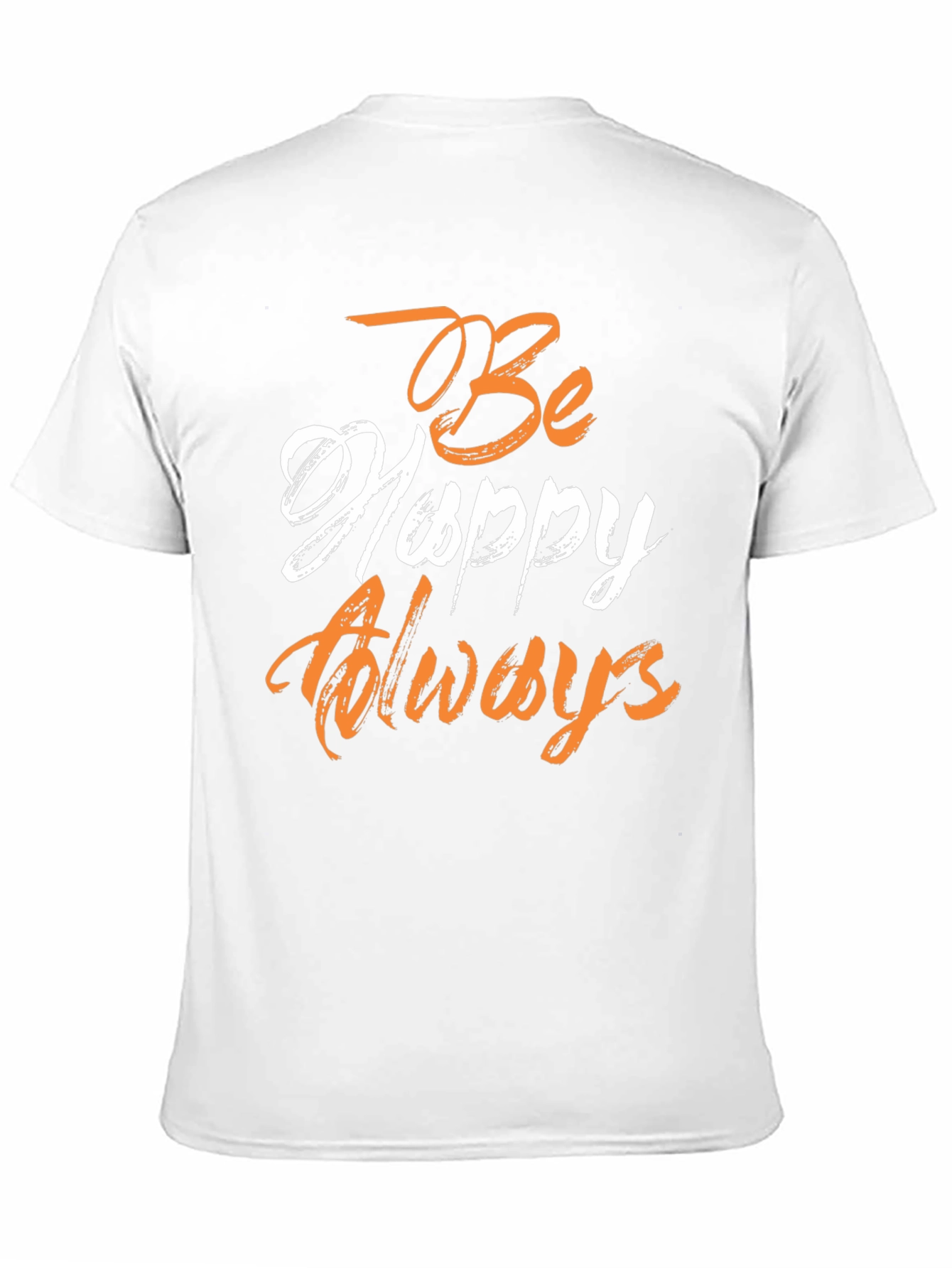 Be Happy Always Graphic Tee - Black Casual Shirt