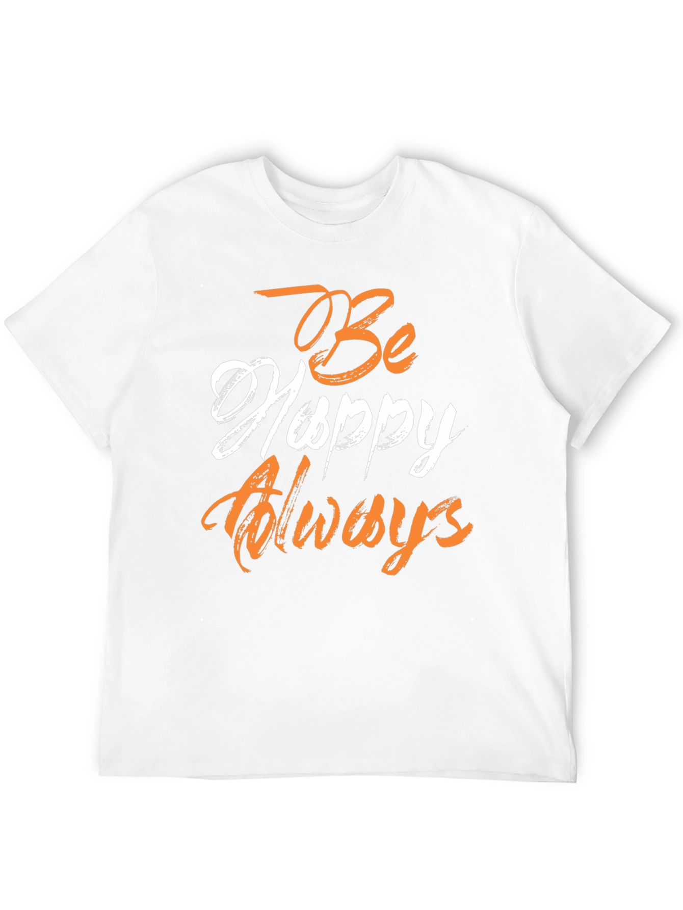 Be Happy Always Graphic Tee - Black Casual Shirt
