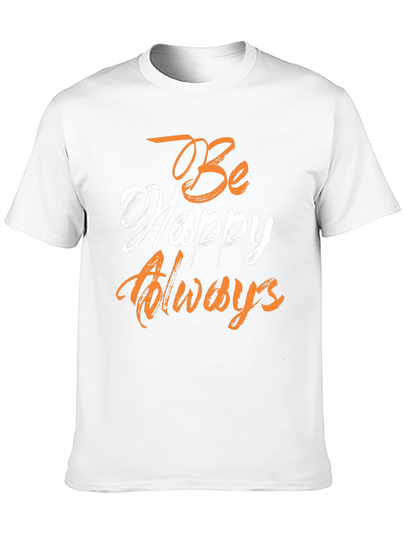 Be Happy Always Graphic Tee - Black Casual Shirt