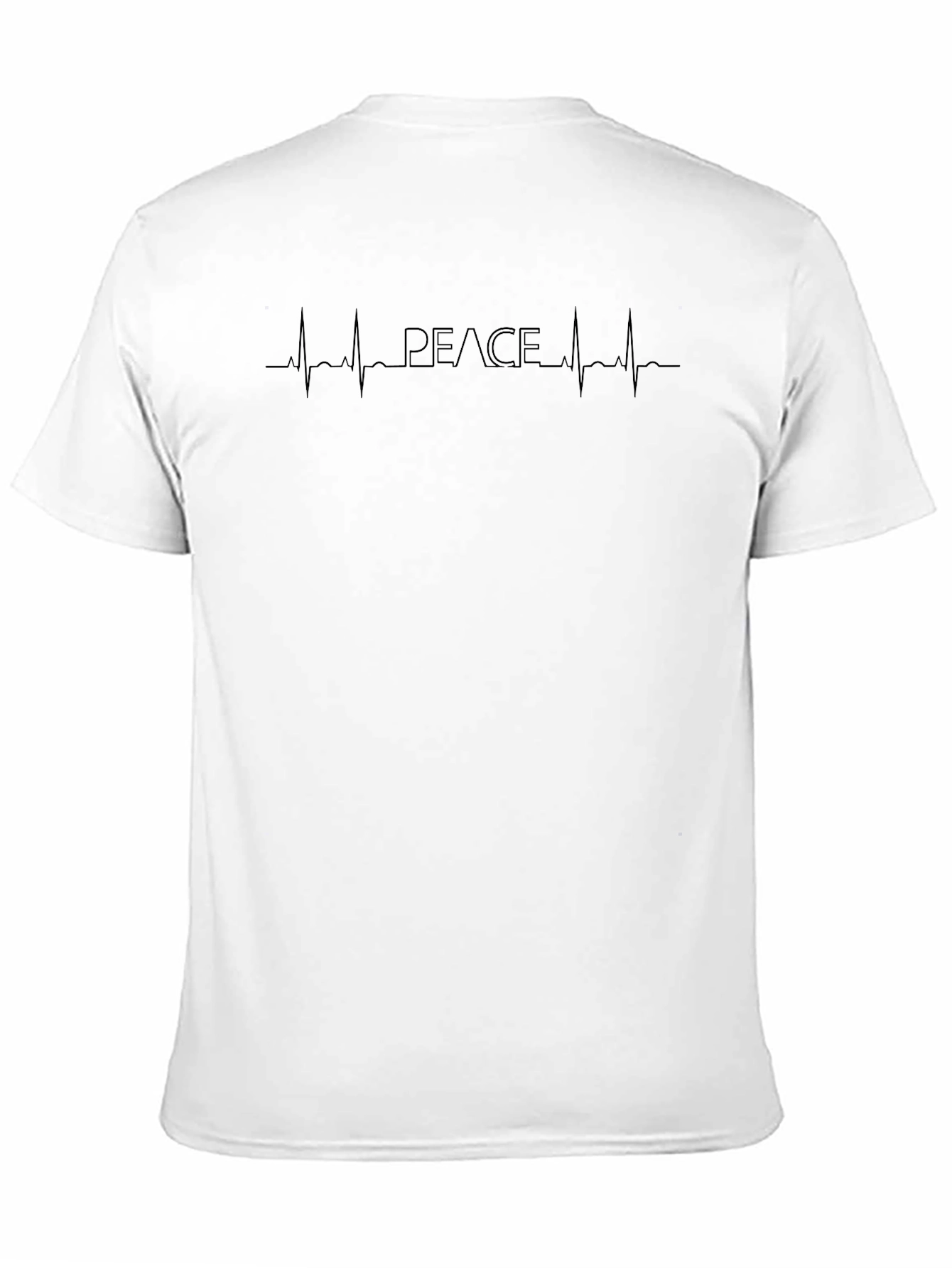 Peace Heartbeat T-Shirt - Black Graphic Tee