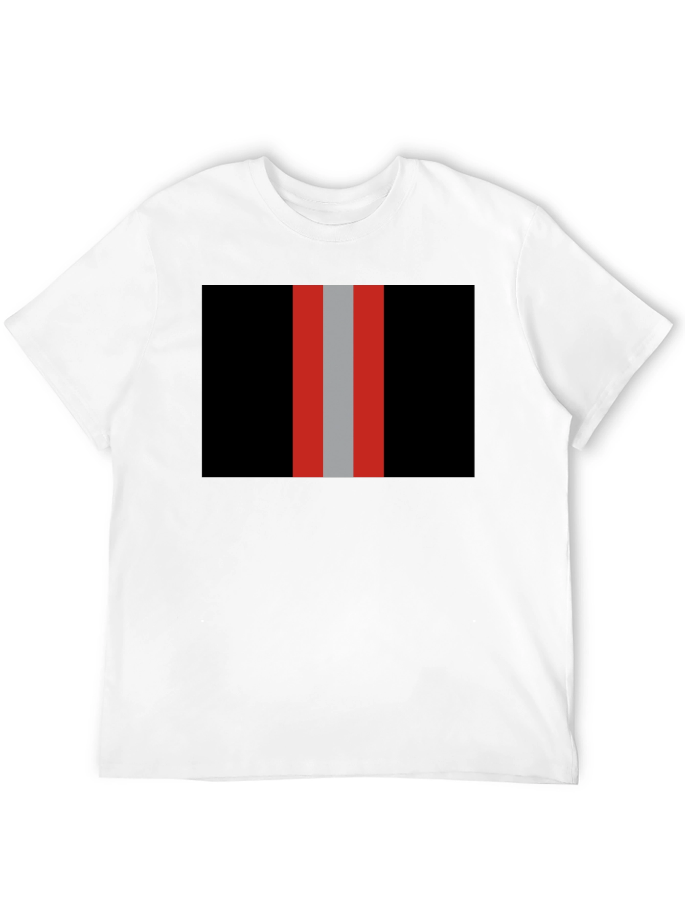 Striped Graphic Tee - Black with Bold Stripes