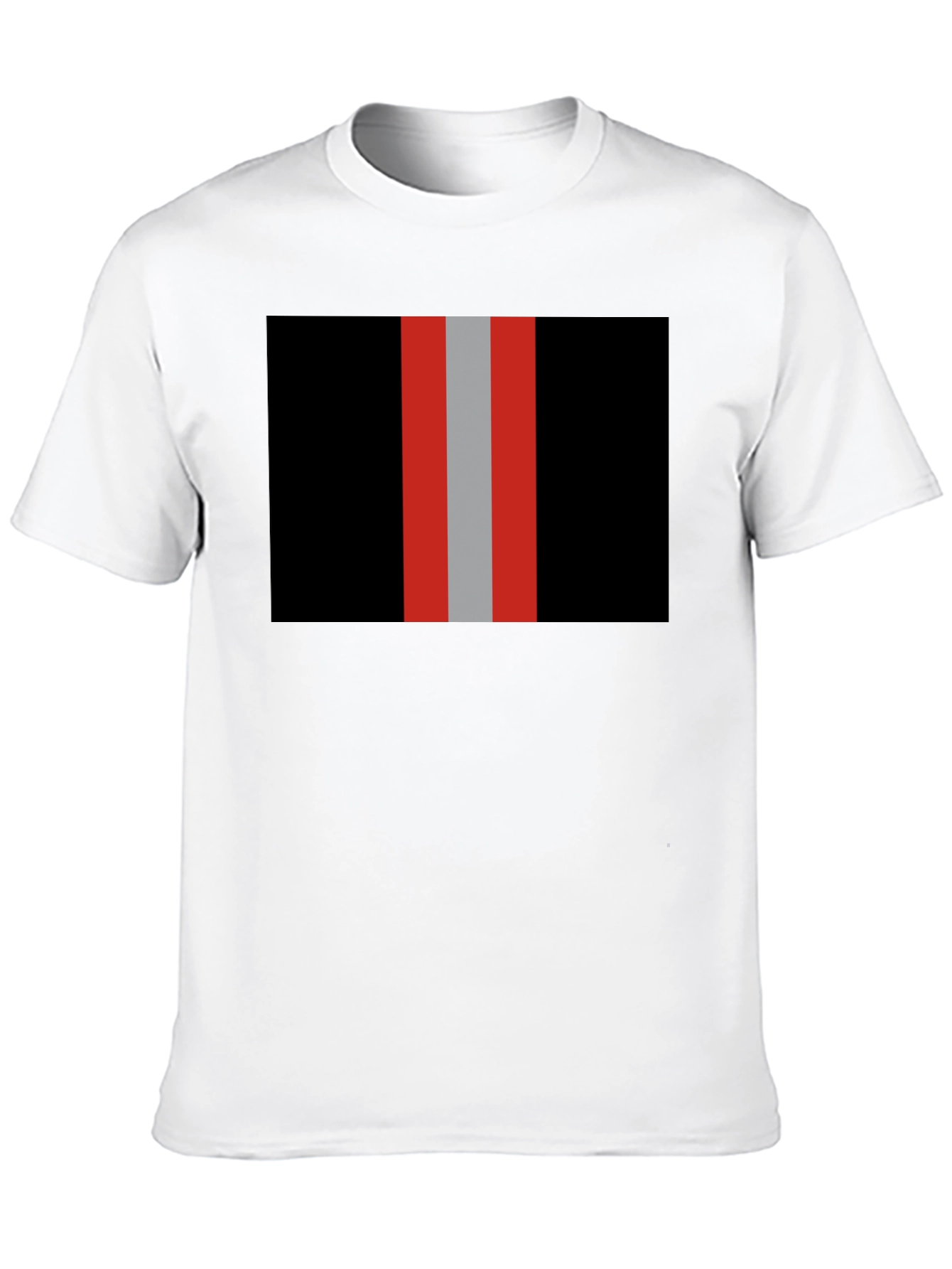 Striped Graphic Tee - Black with Bold Stripes
