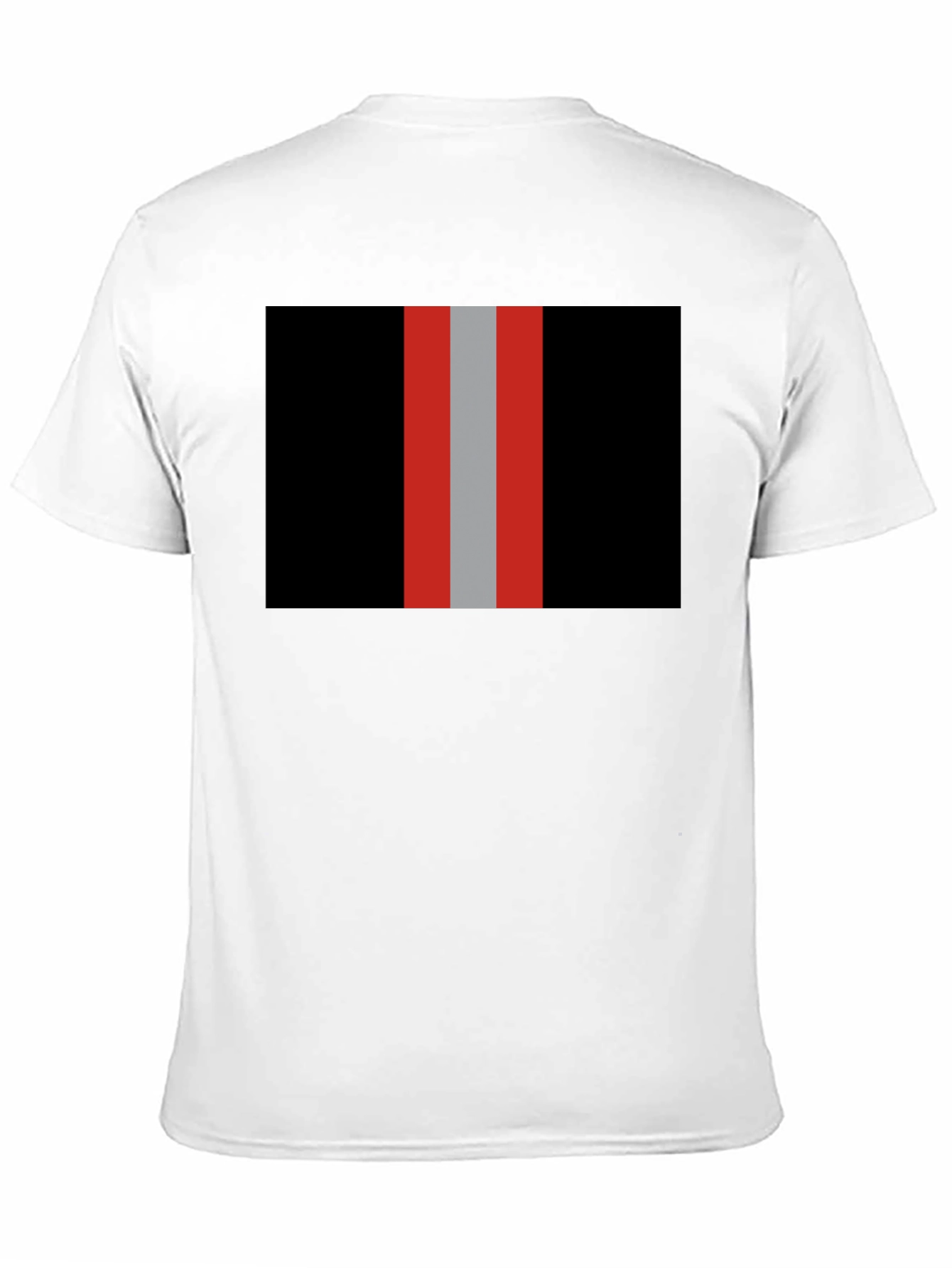 Striped Graphic Tee - Black with Bold Stripes