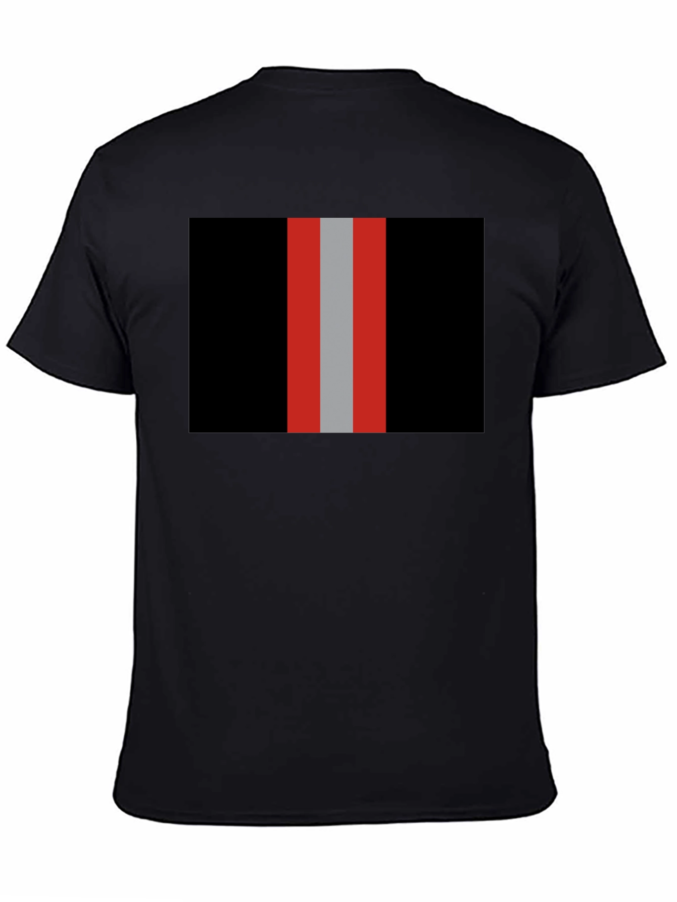 Striped Graphic Tee - Black with Bold Stripes