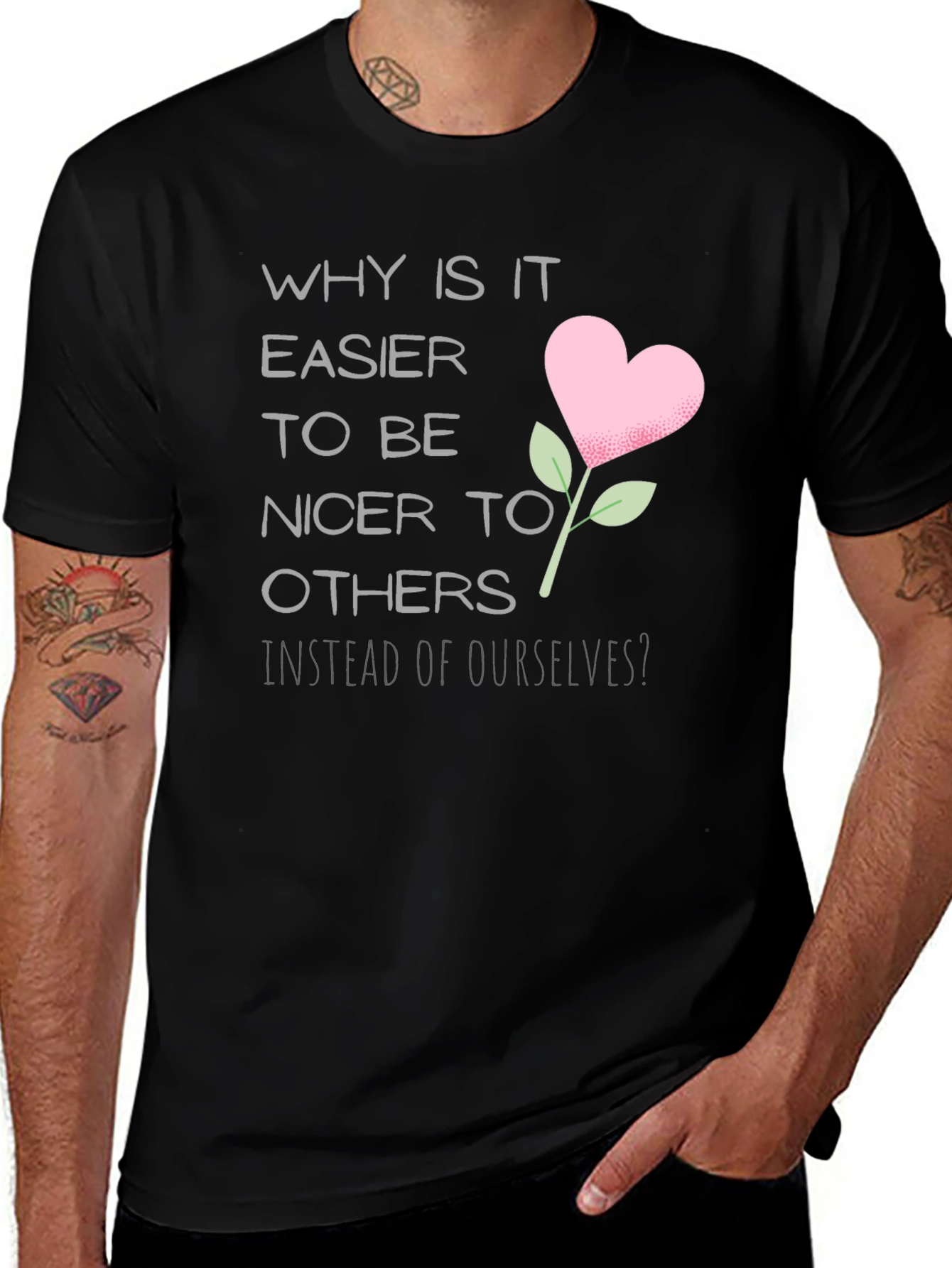 Why is it Easier to be Nicer Black Tee