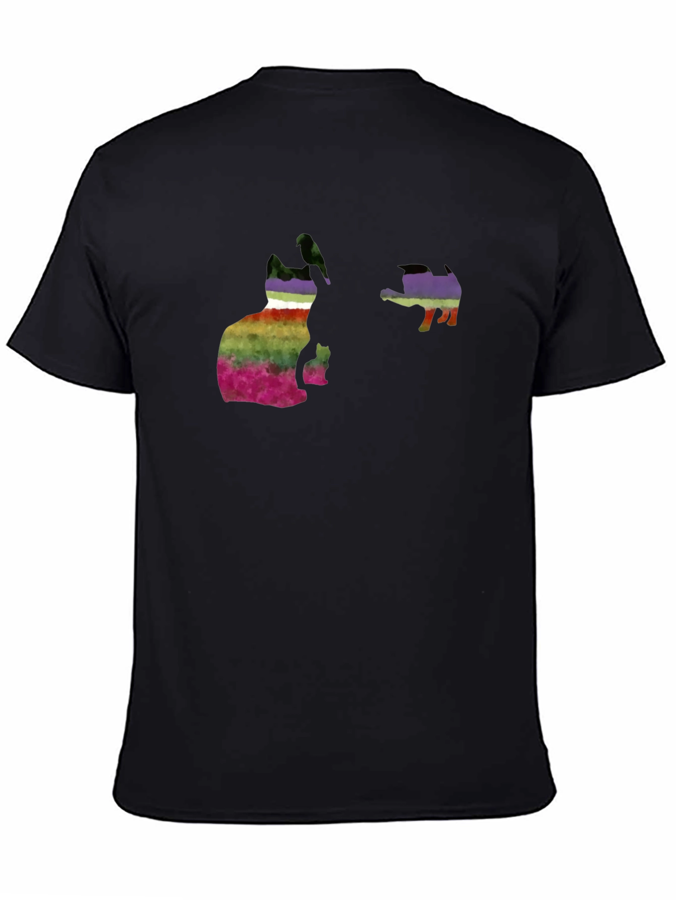 Rainbow Cat & Hedgehog Graphic Tee