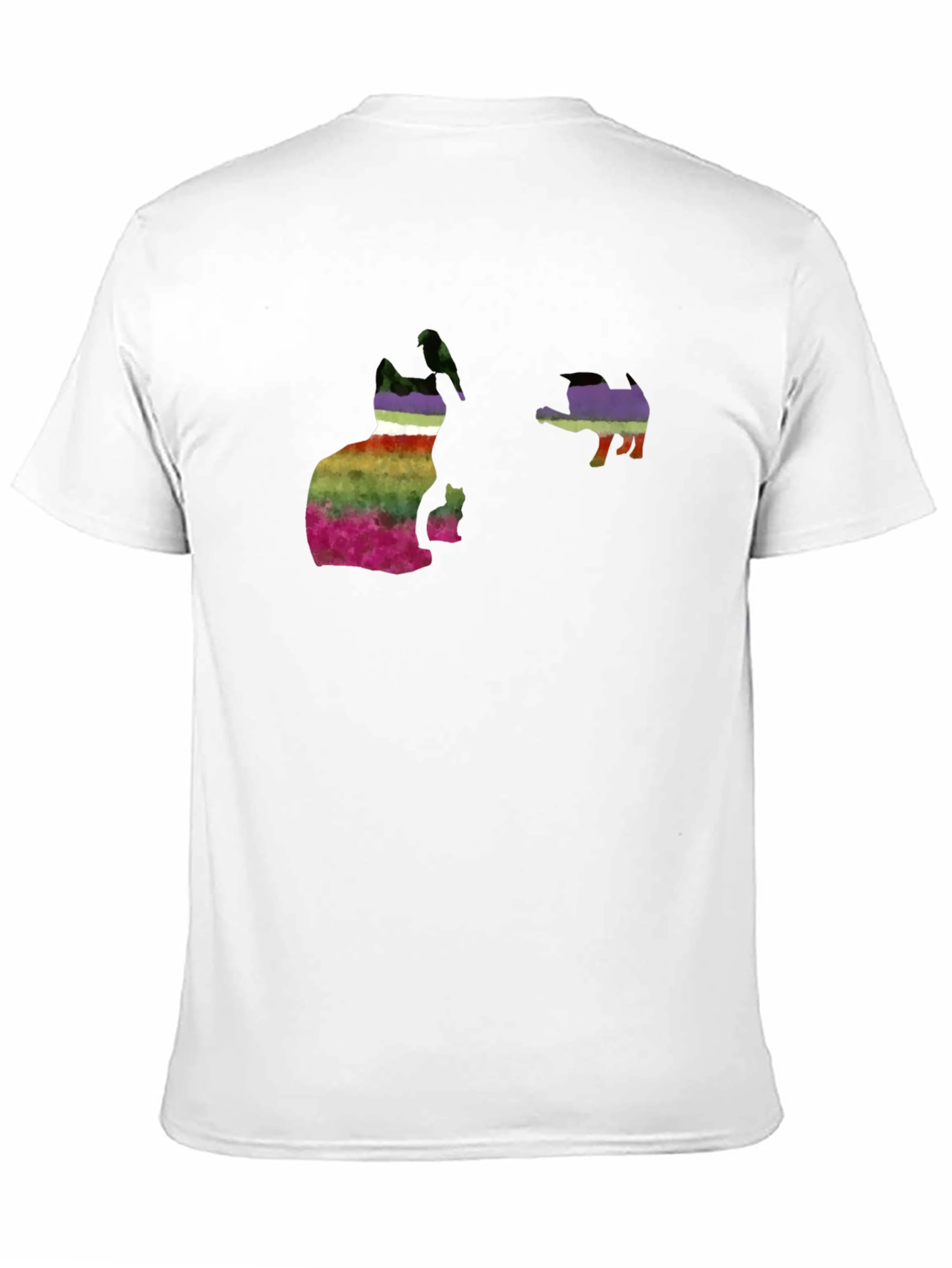 Rainbow Cat & Hedgehog Graphic Tee