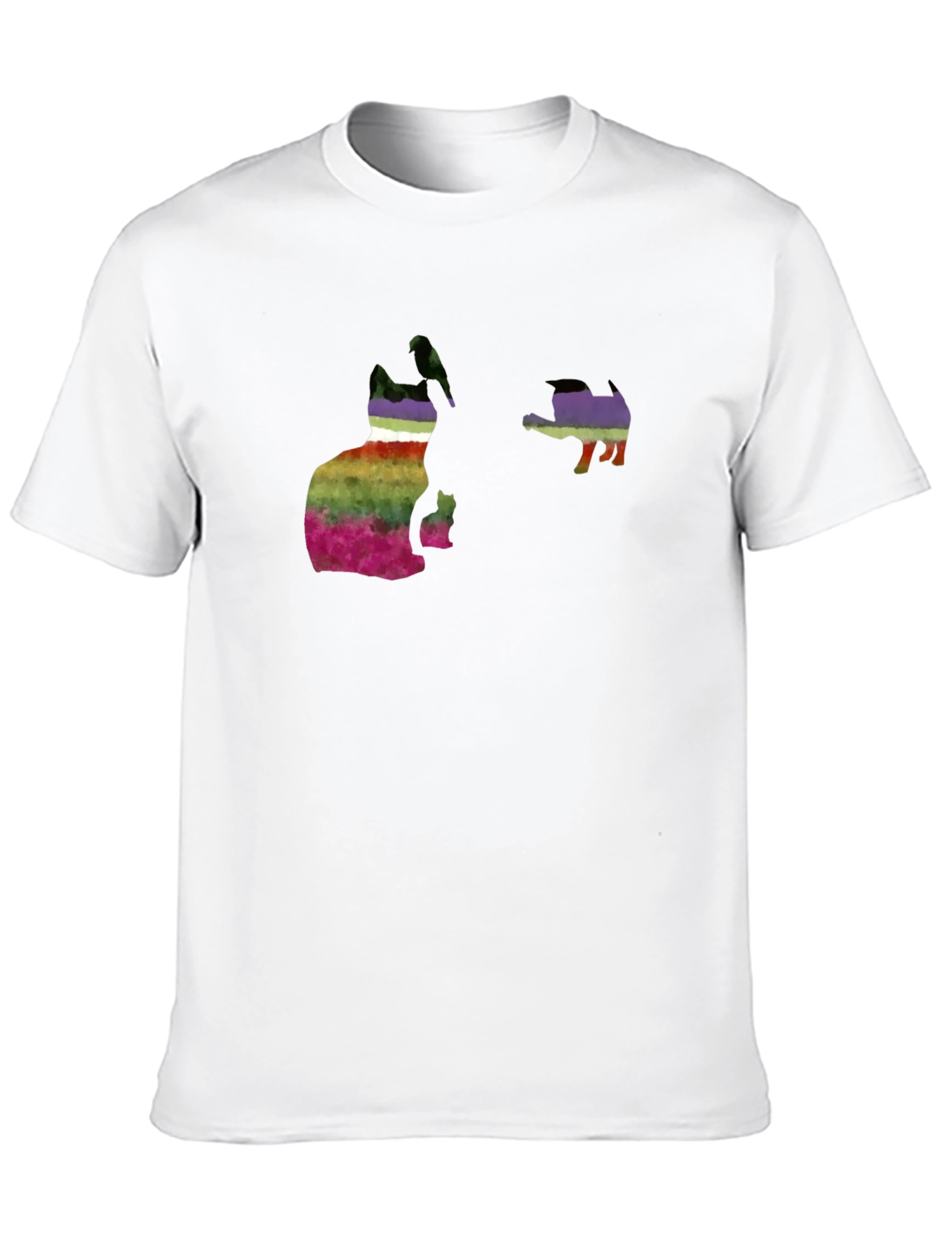 Rainbow Cat & Hedgehog Graphic Tee