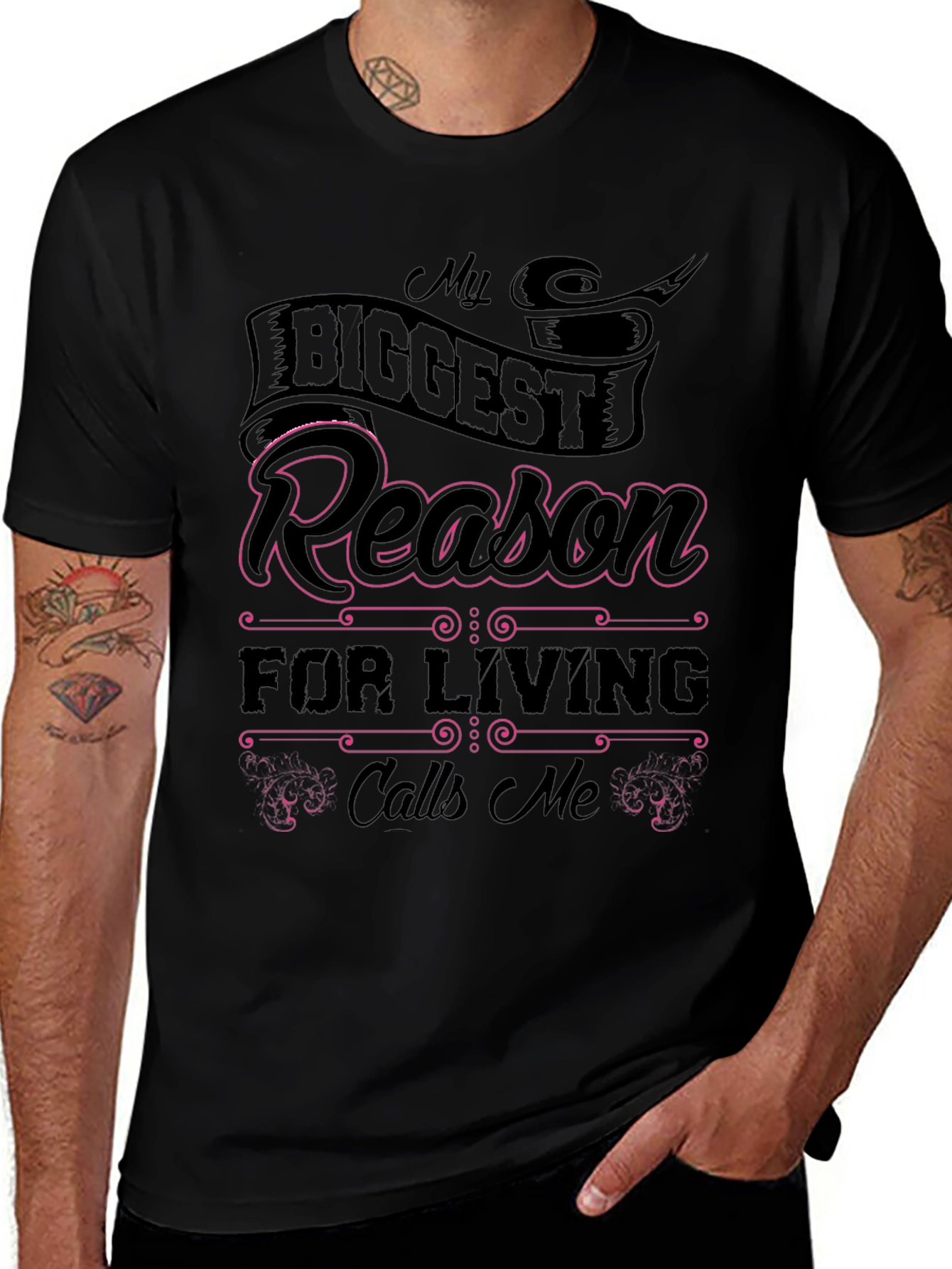 My Biggest Reason T-Shirt - Black Graphic Tee