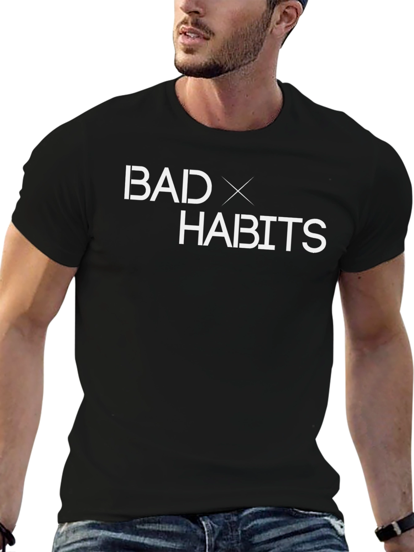 Bad Habits Graphic Tee - Edgy Casual Style