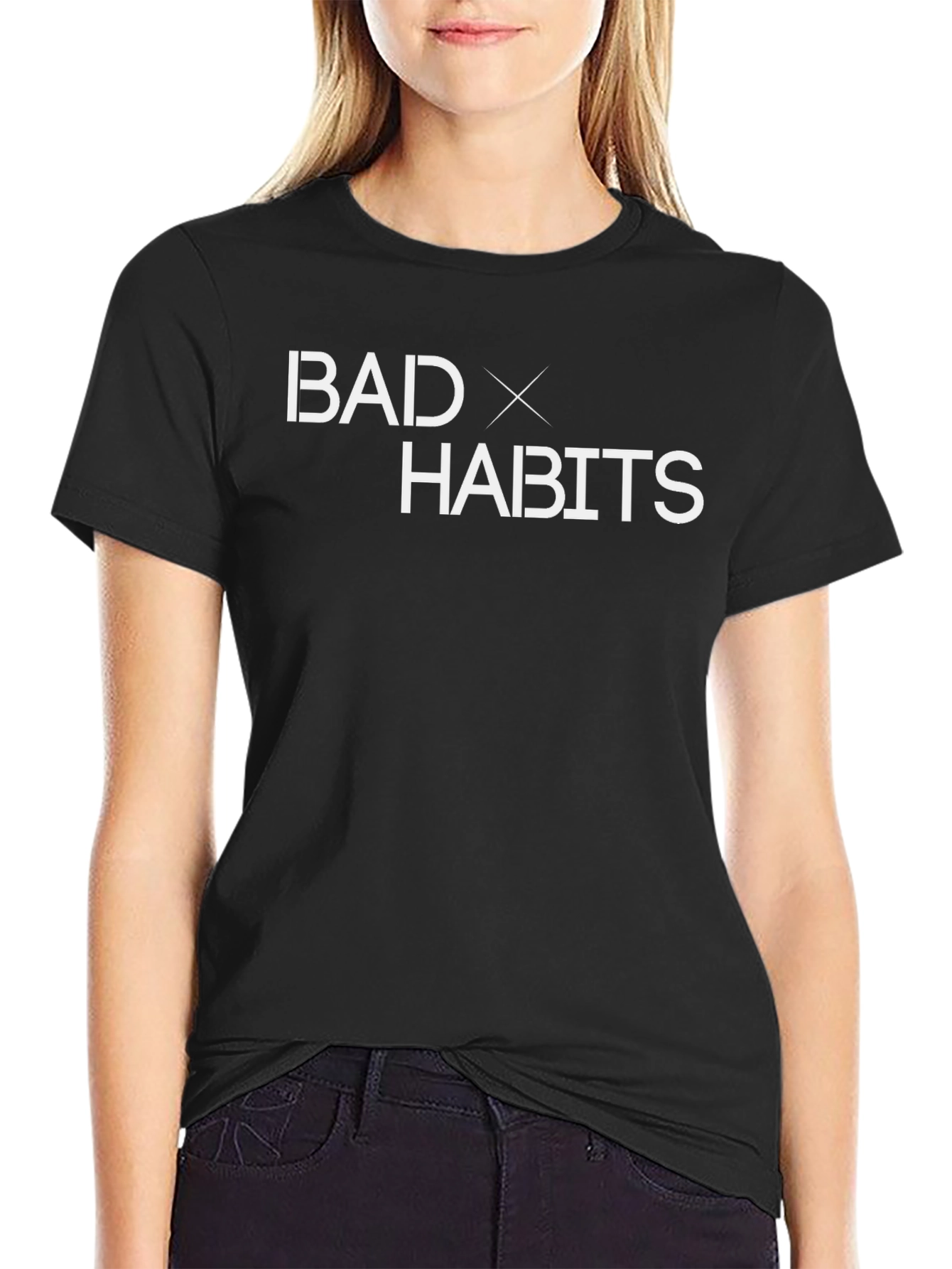 Bad Habits Graphic Tee - Edgy Casual Style
