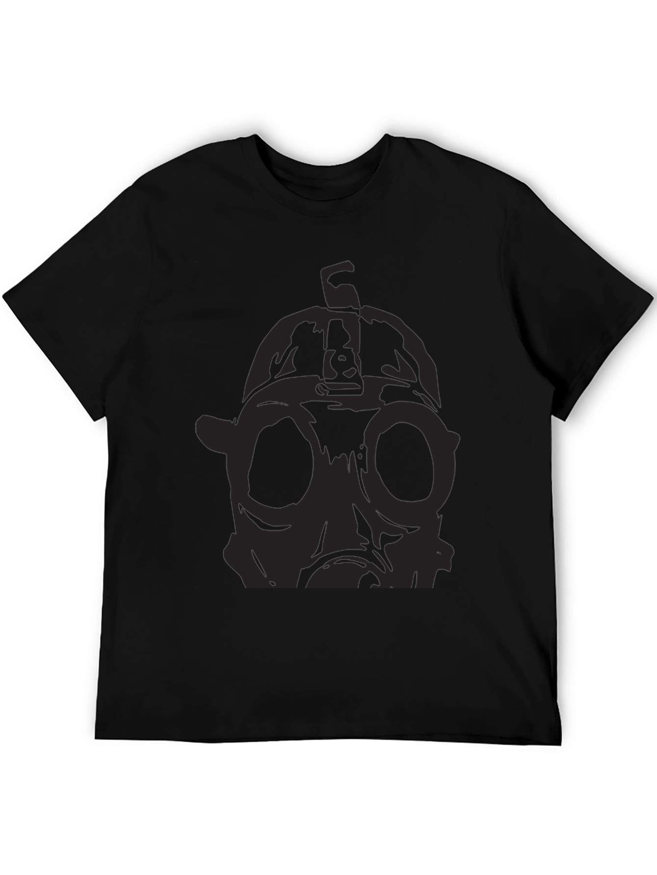 Black T-Shirt with Gas Mask Graphic