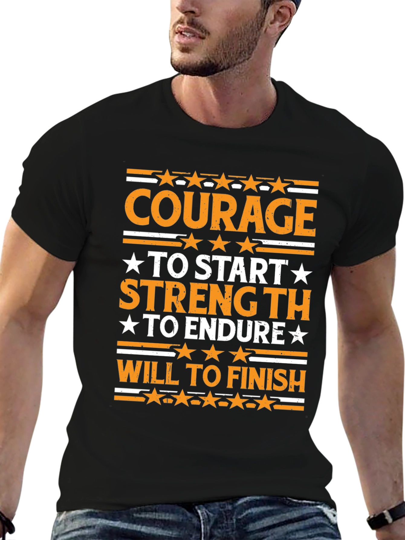 Courage Strength Will Graphic T-Shirt