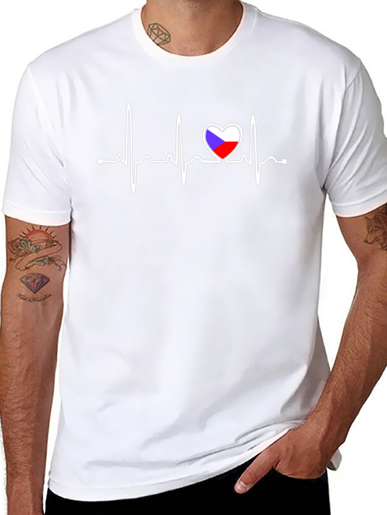 Czech Republic Heartbeat T-Shirt