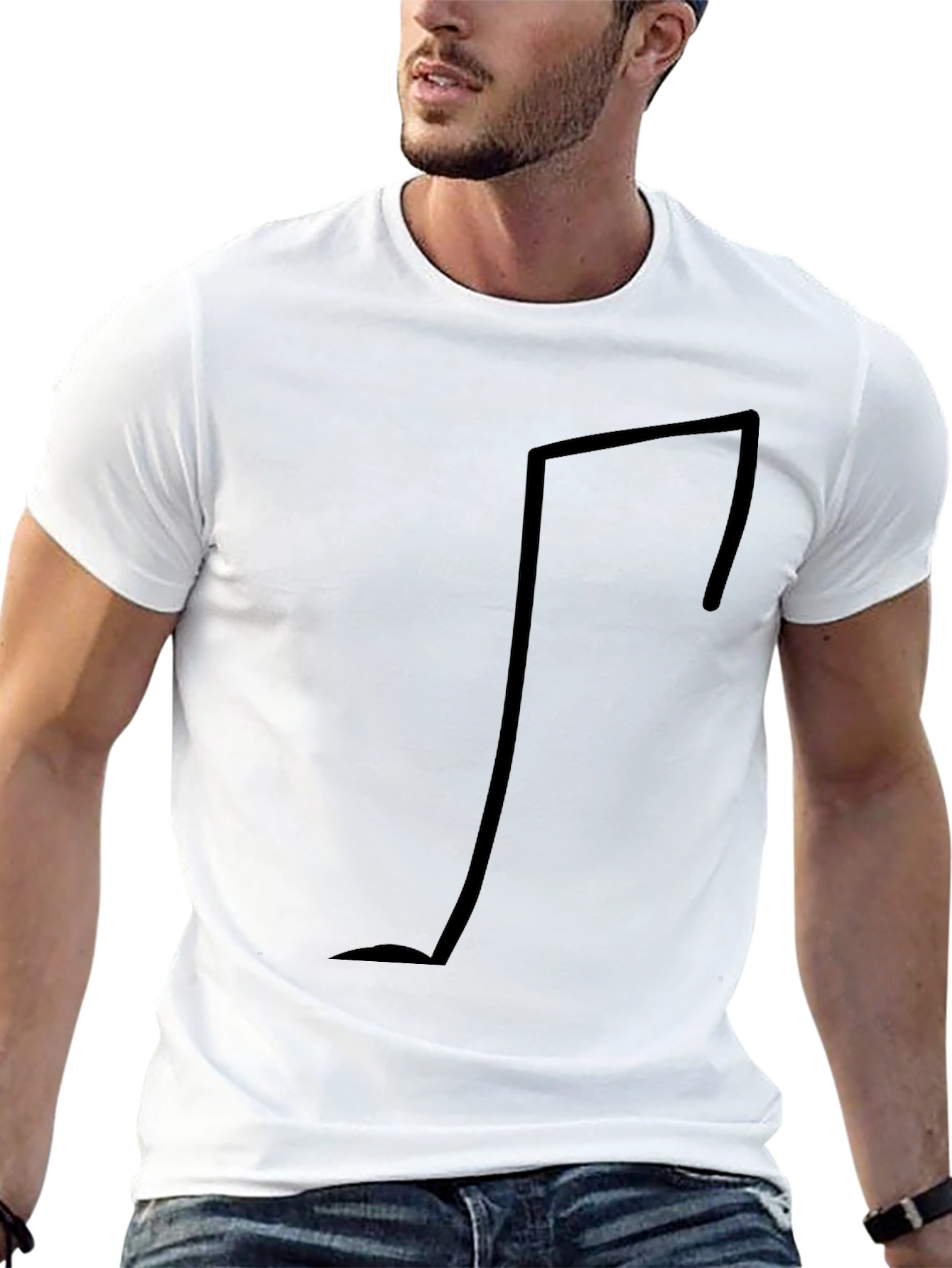Mens Black Short Sleeve Crew Neck T-Shirt