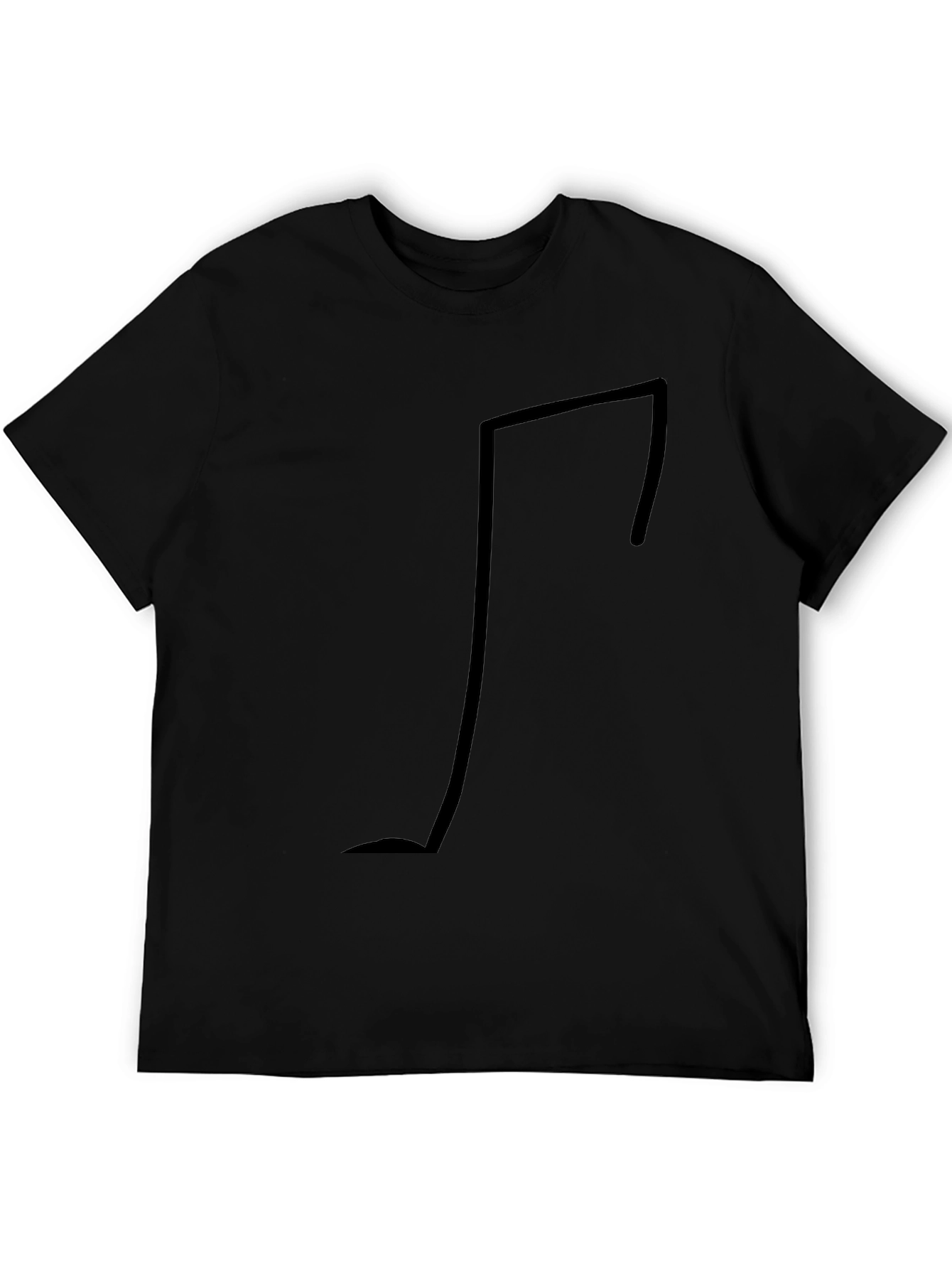 Mens Black Short Sleeve Crew Neck T-Shirt