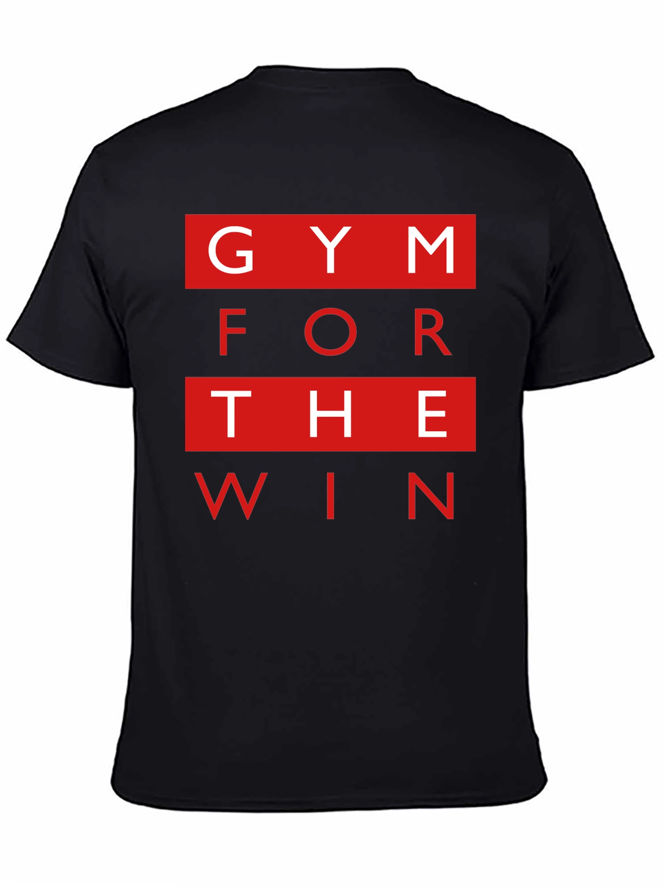 Gym for the Win Mens Black Graphic T-Shirt