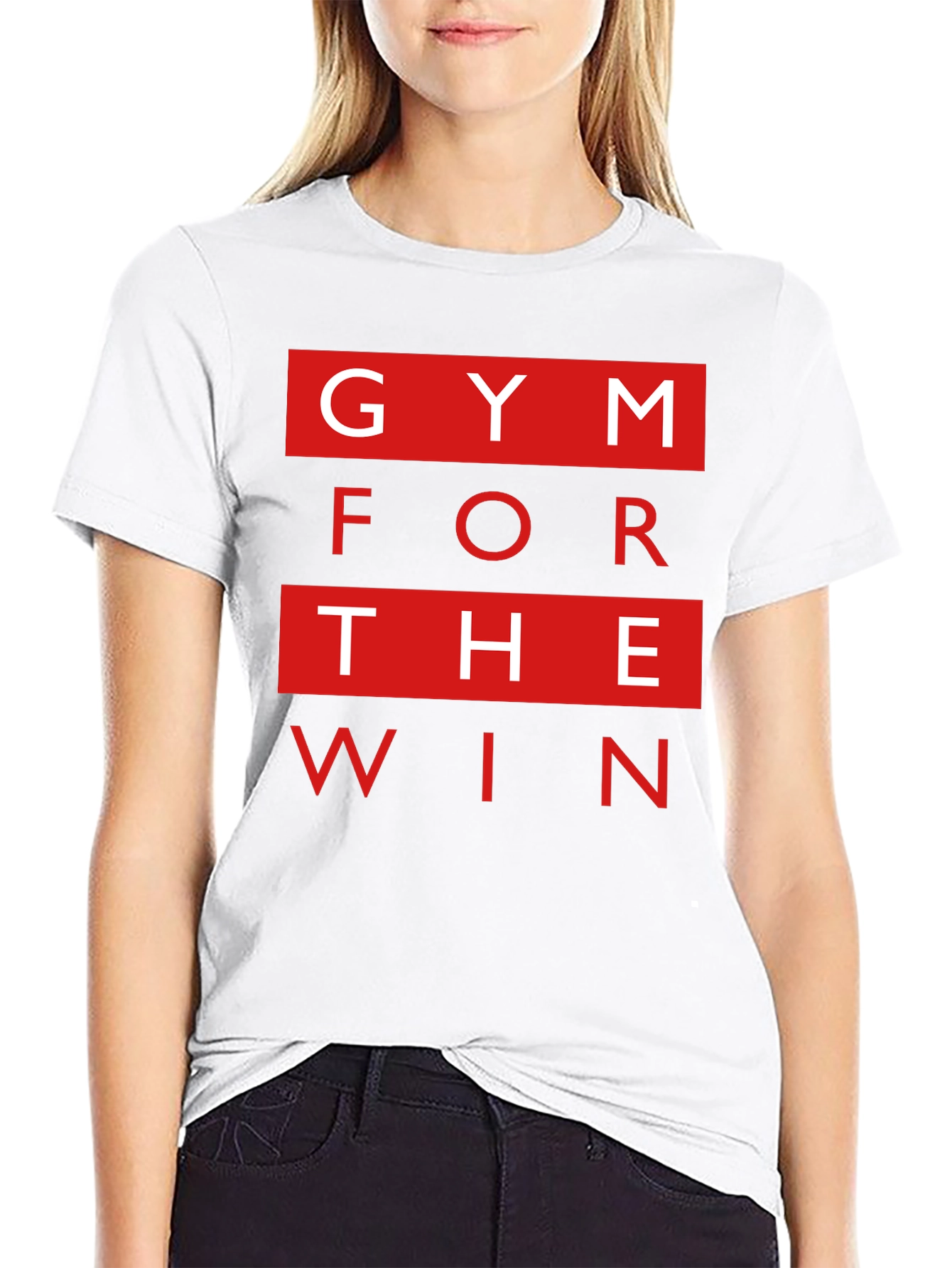 Gym for the Win Mens Black Graphic T-Shirt