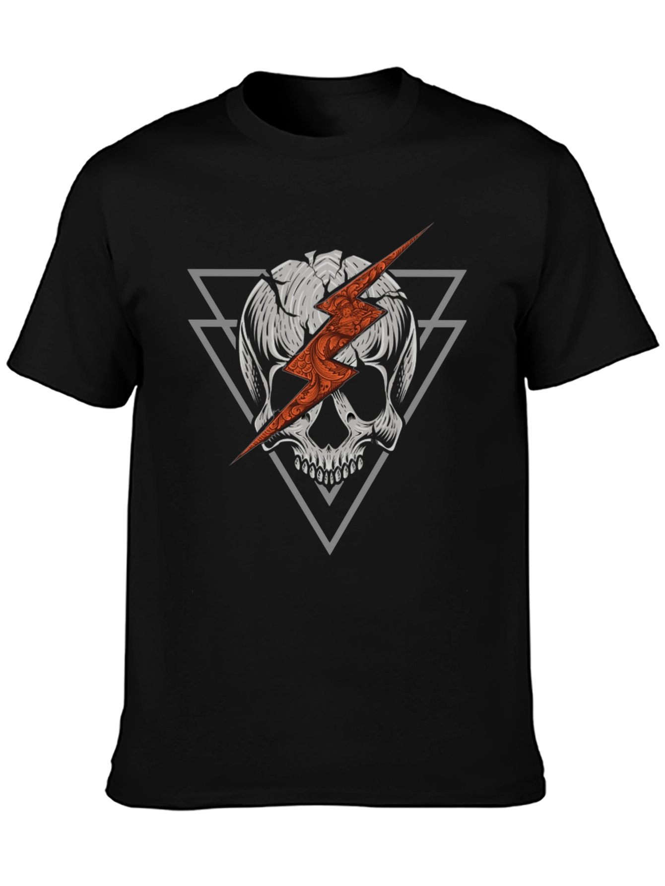 Skull & Lightning Bolt Graphic Tee