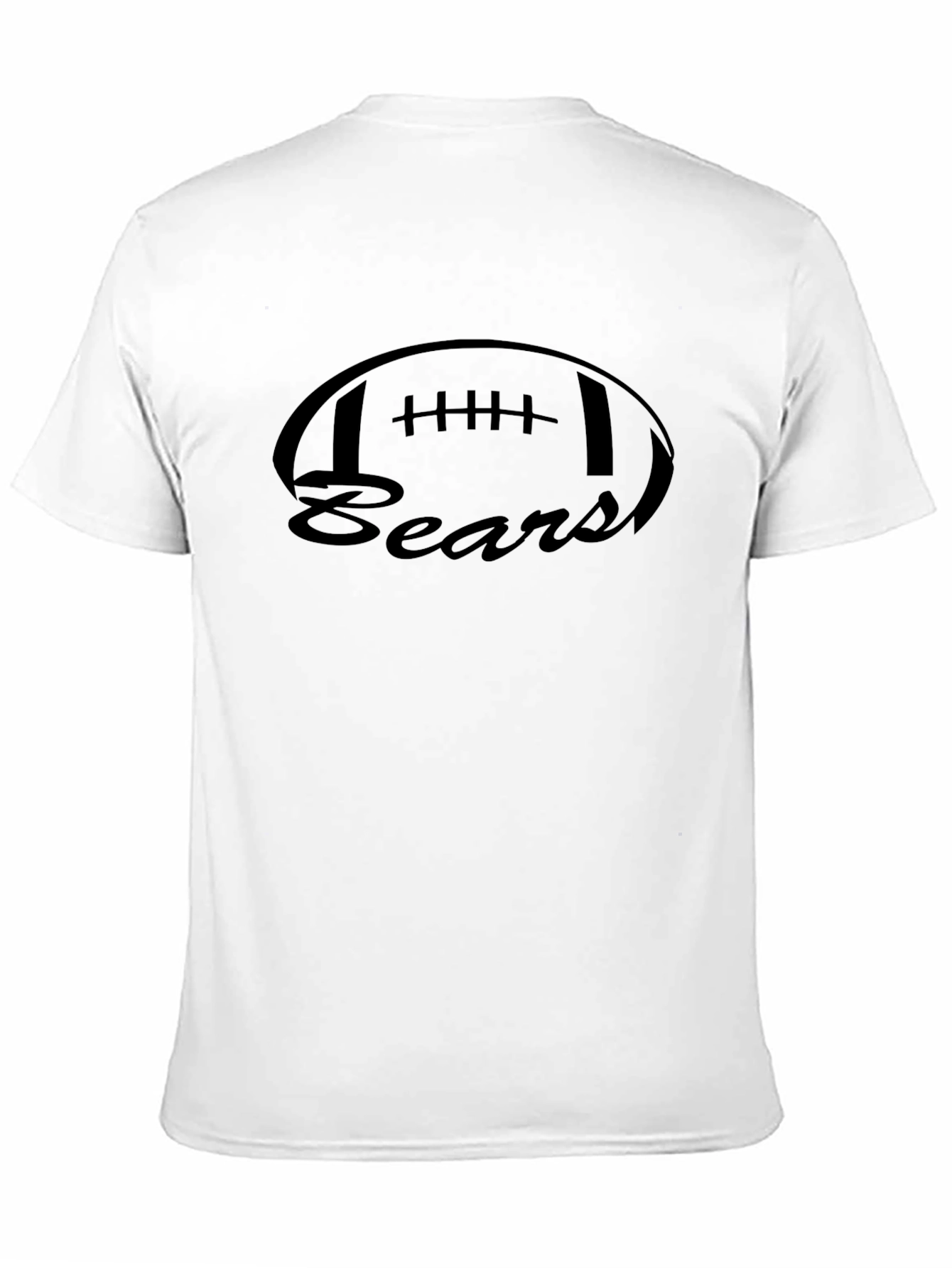 Bears Football Graphic Tee - Black Casual Shirt
