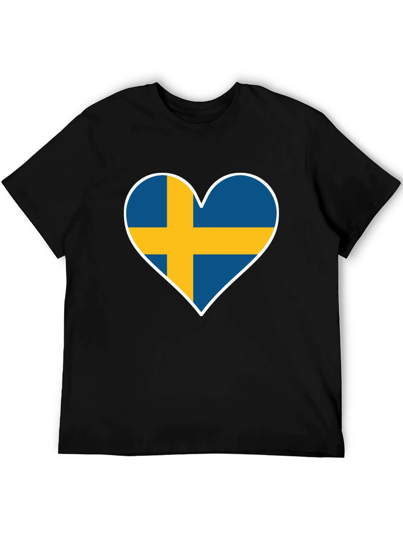 Swedish Flag Heart T-Shirt - Show Your Love!