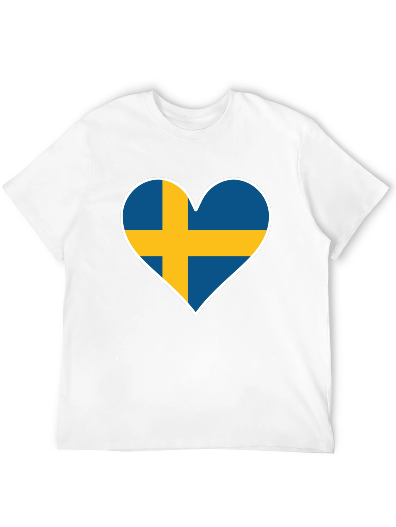 Swedish Flag Heart T-Shirt - Show Your Love!