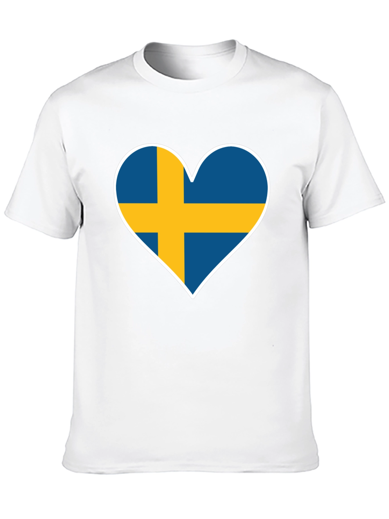 Swedish Flag Heart T-Shirt - Show Your Love!