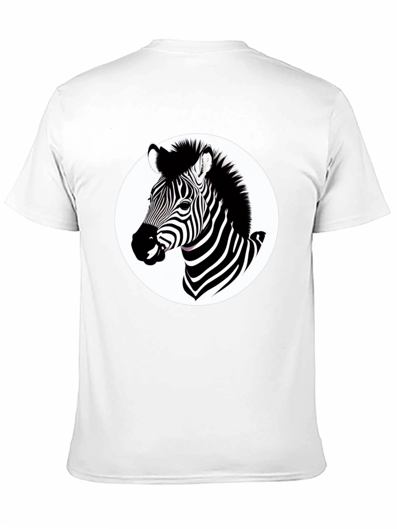 Zebra Graphic T-Shirt - Black Cotton Blend Tee