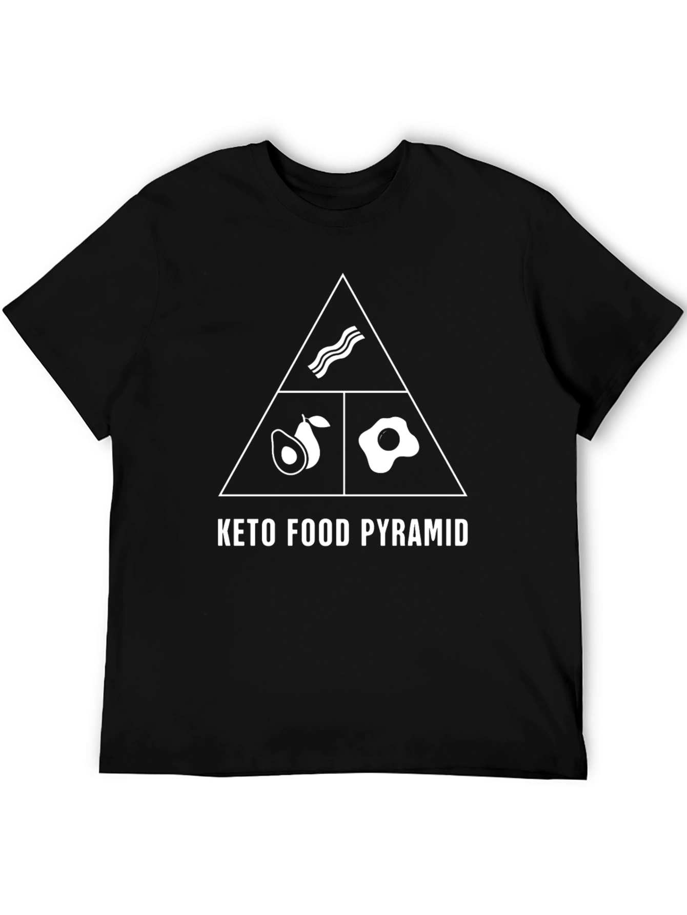 Keto Food Pyramid T-Shirt - Diet Lifestyle Tee