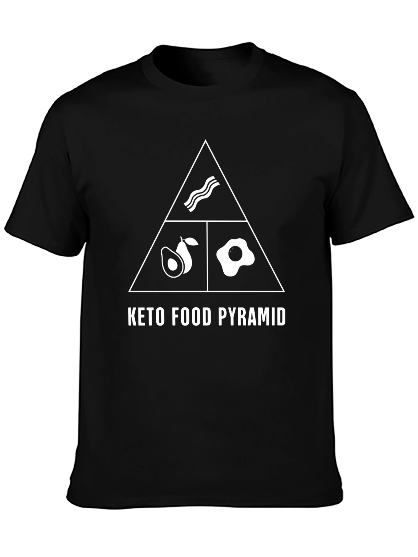 Keto Food Pyramid T-Shirt - Diet Lifestyle Tee