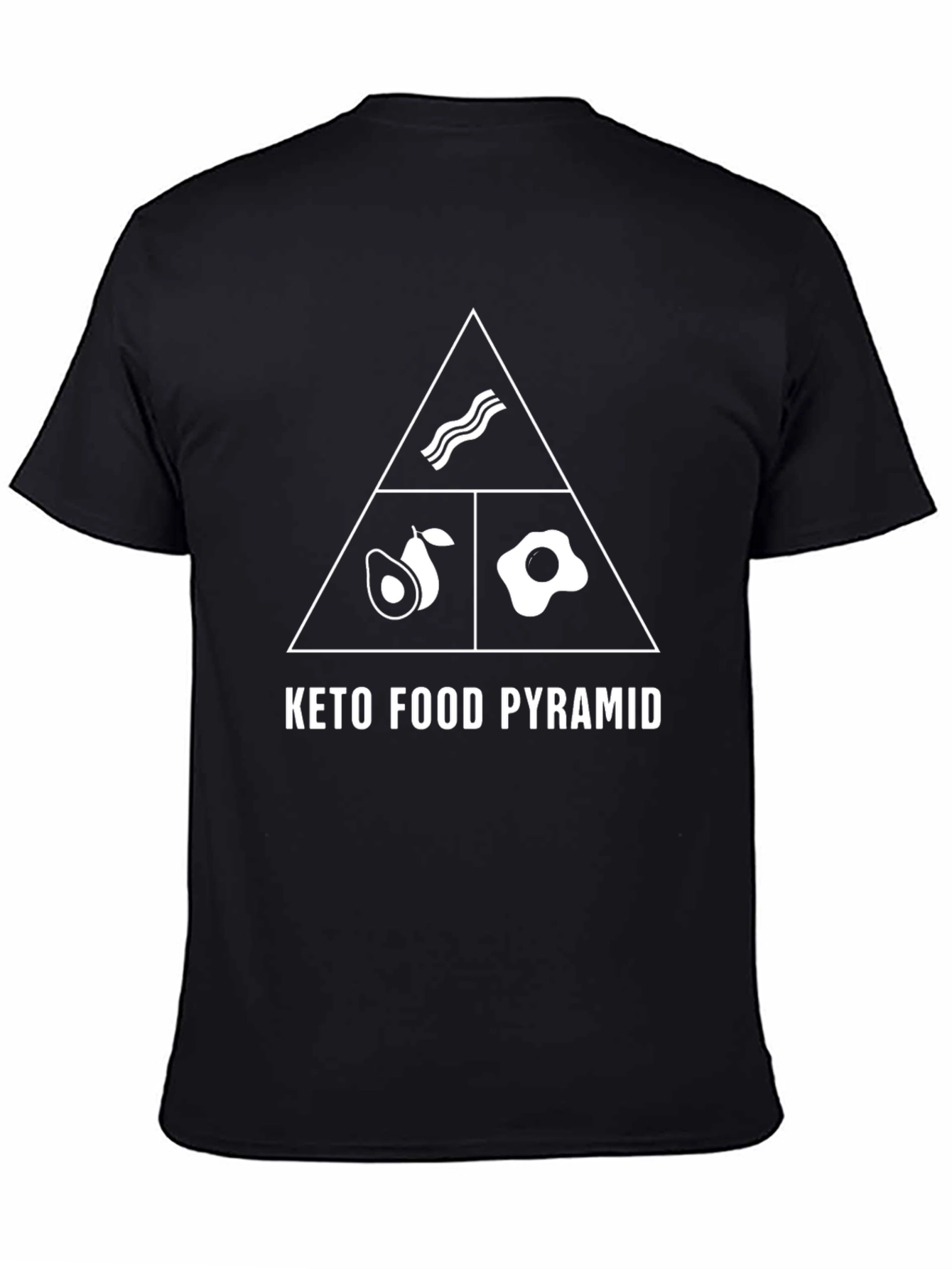 Keto Food Pyramid T-Shirt - Diet Lifestyle Tee